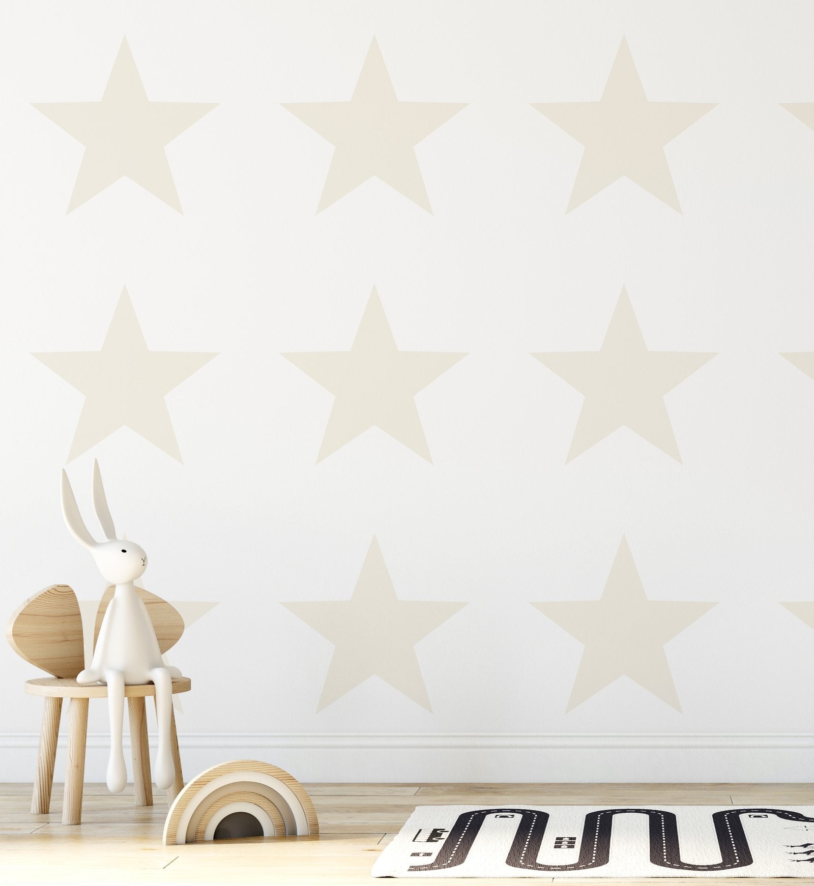 Single Star Natural wallpaper in beige color - pattern number SS21243 - by Galerie in the Style Sisters collection