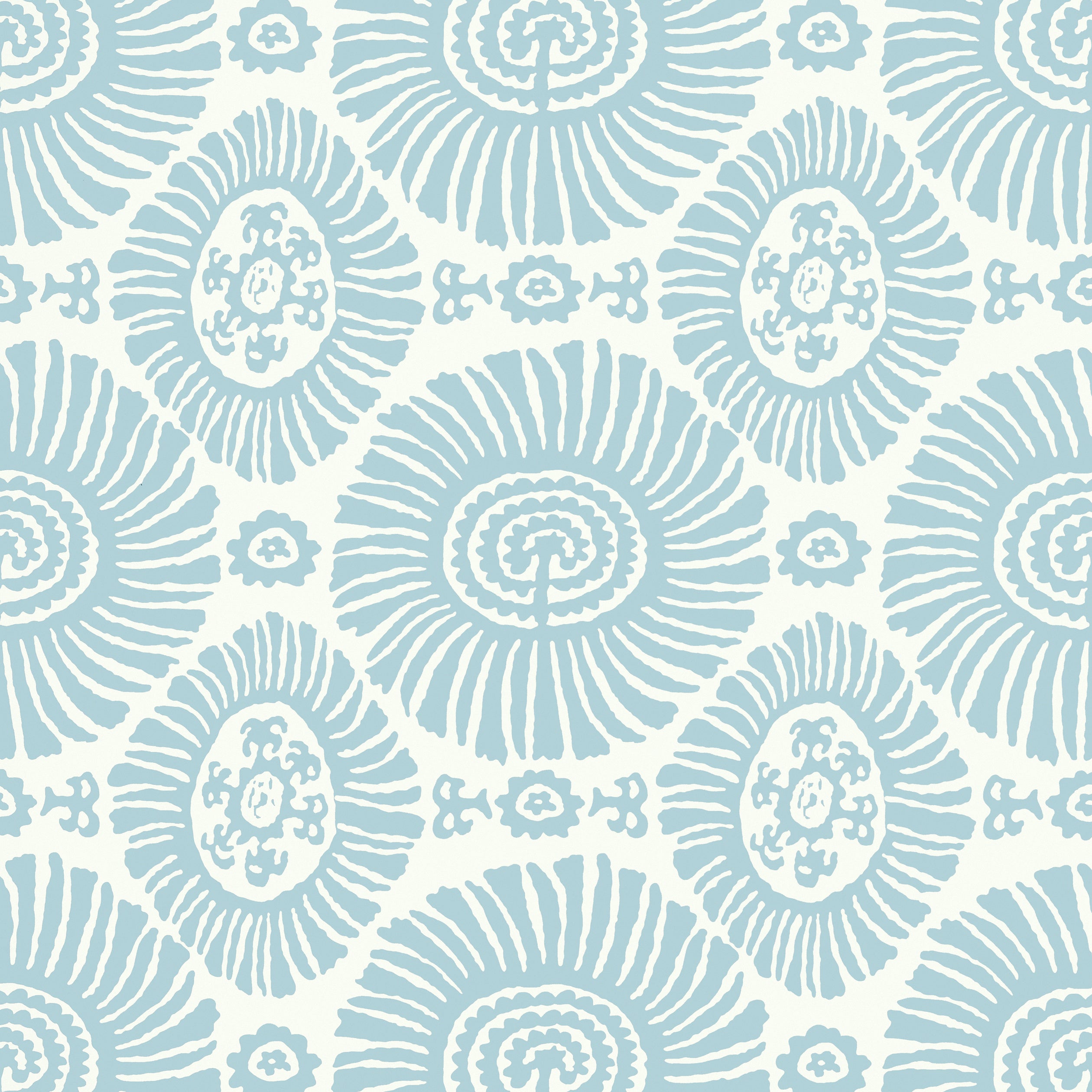 Solis fabric in spa blue color - pattern number T10084 - by Thibaut in the Tropics collection