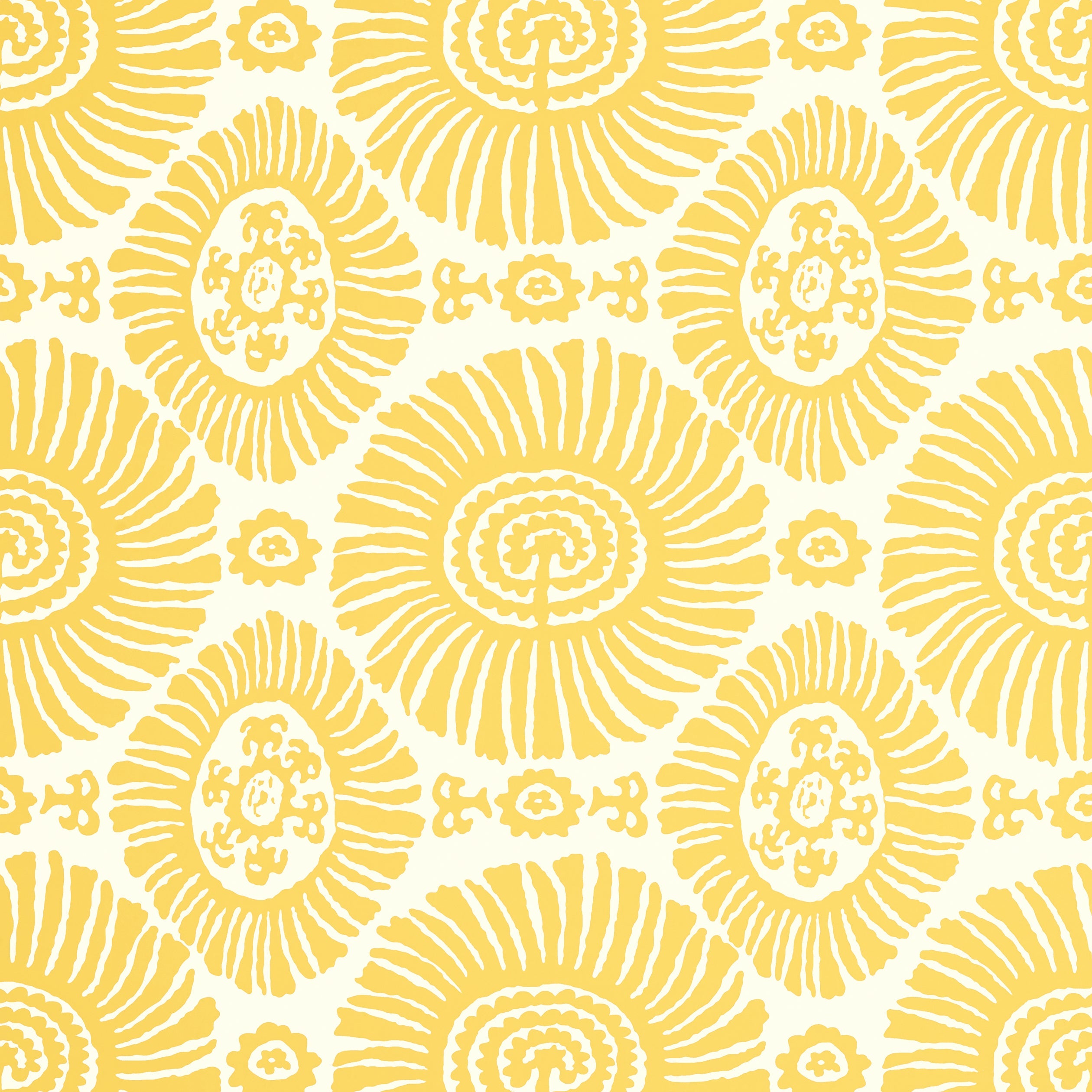 Solis fabric in yellow color - pattern number T10086 - by Thibaut in the Tropics collection