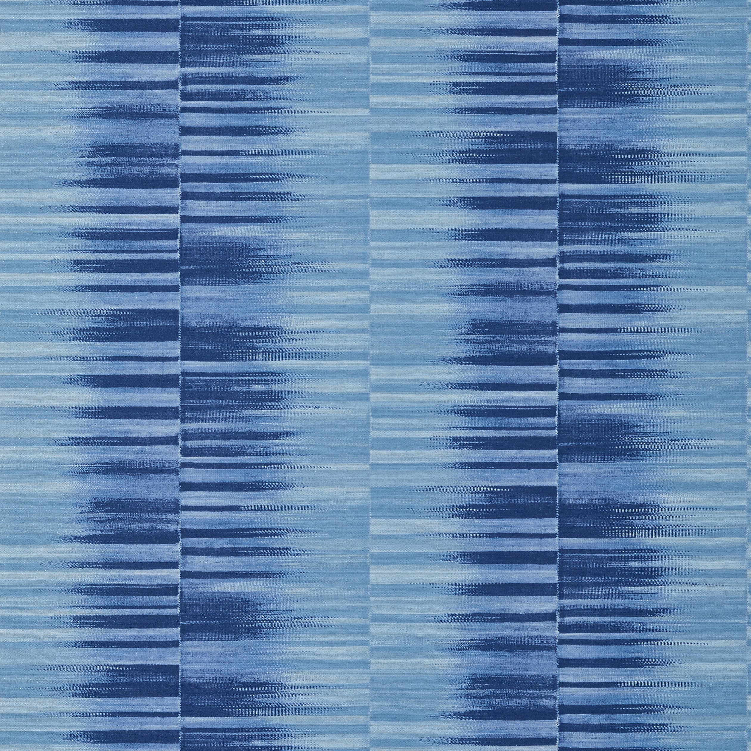 Mekong Stripe fabric in navy color - pattern number T10090 - by Thibaut in the Tropics collection