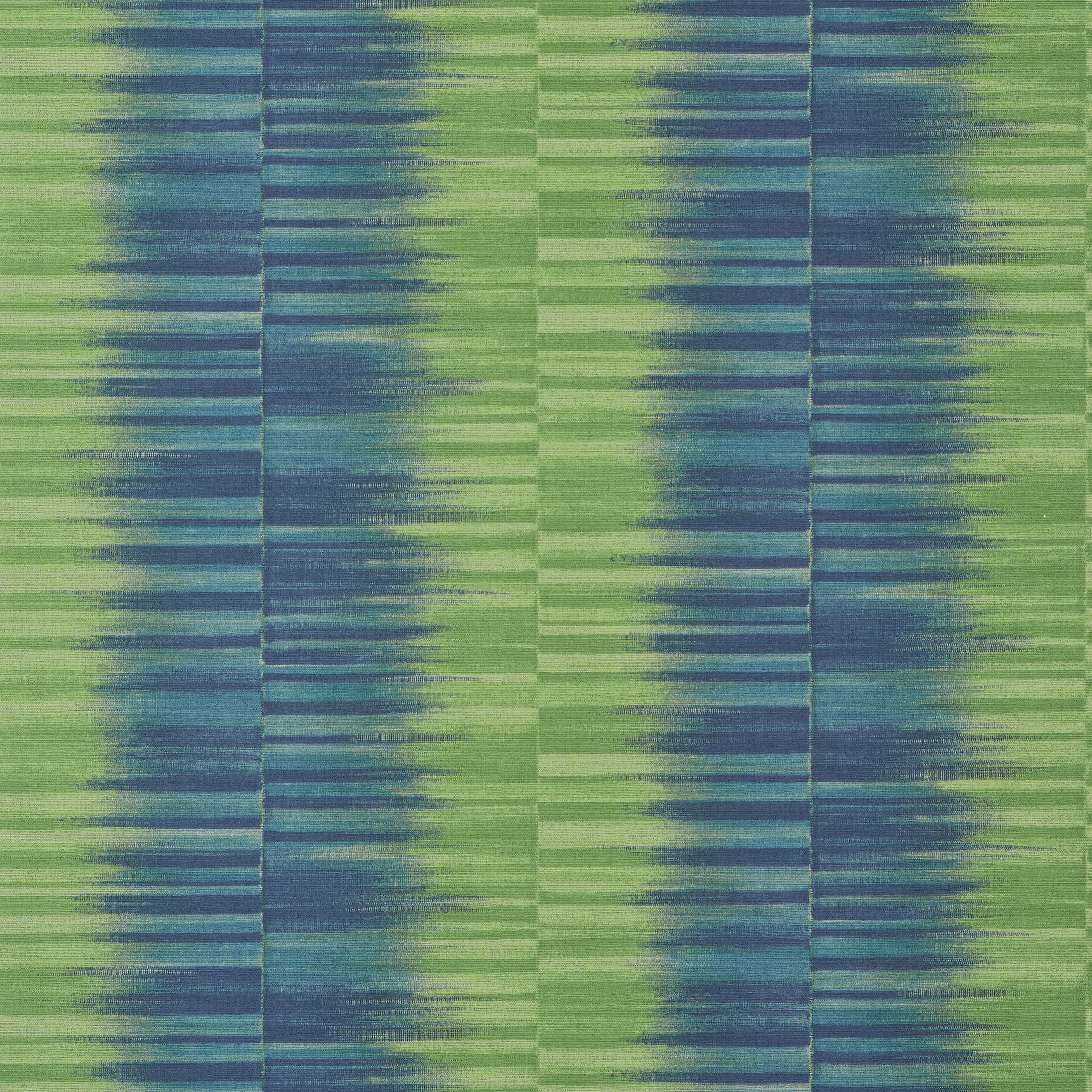 Mekong Stripe fabric in green and blue color - pattern number T10091 - by Thibaut in the Tropics collection