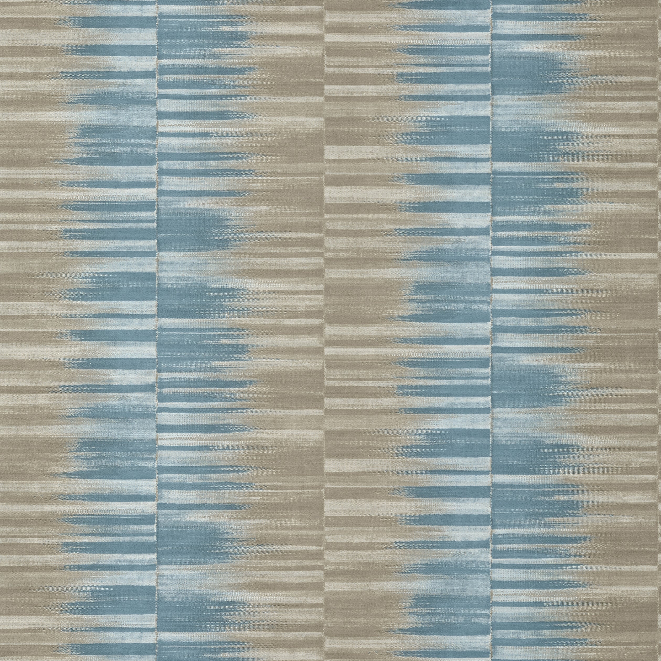 Mekong Stripe fabric in spa blue and beige color - pattern number T10092 - by Thibaut in the Tropics collection