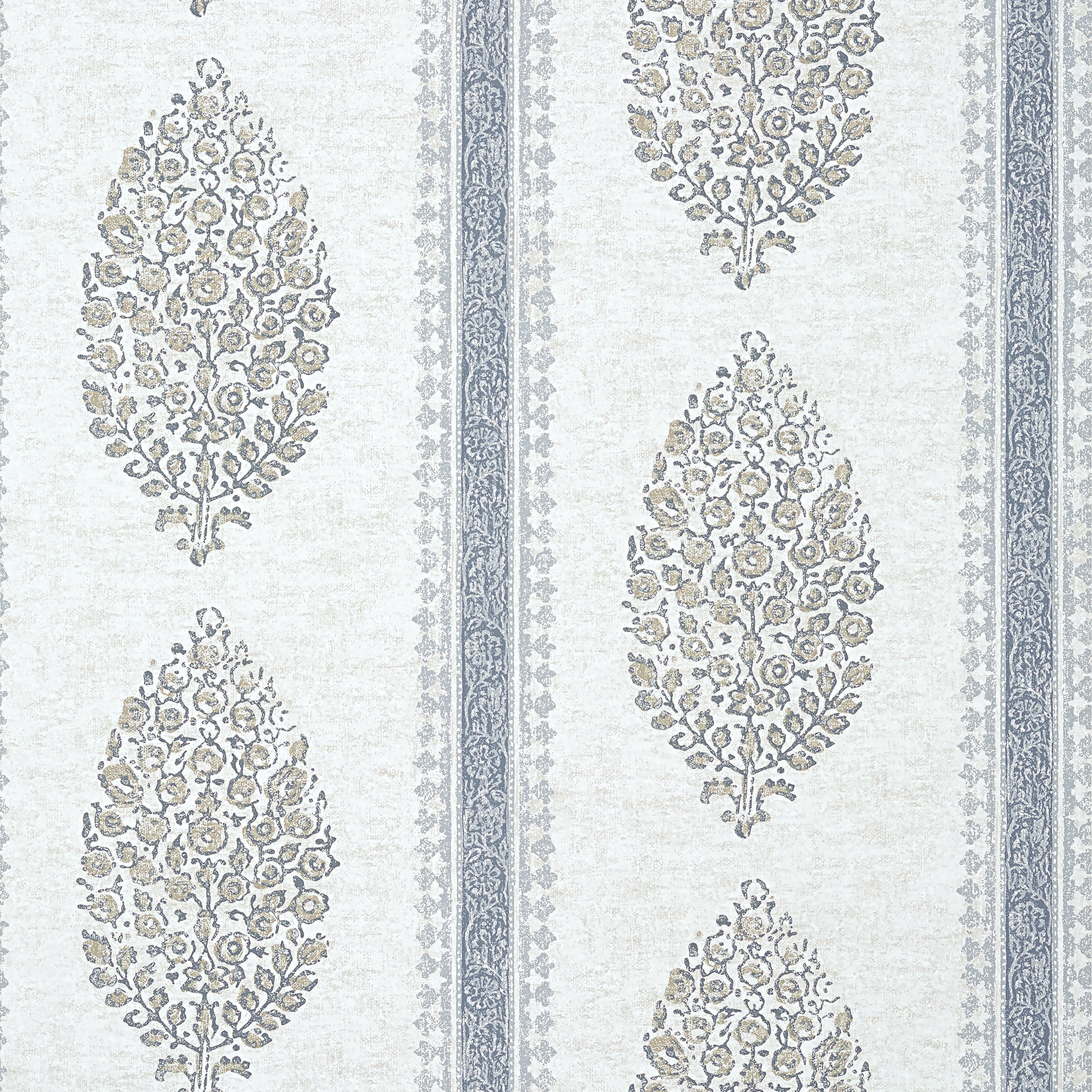 Chappana fabric in grey color - pattern number T10236 - by Thibaut in the Colony collection