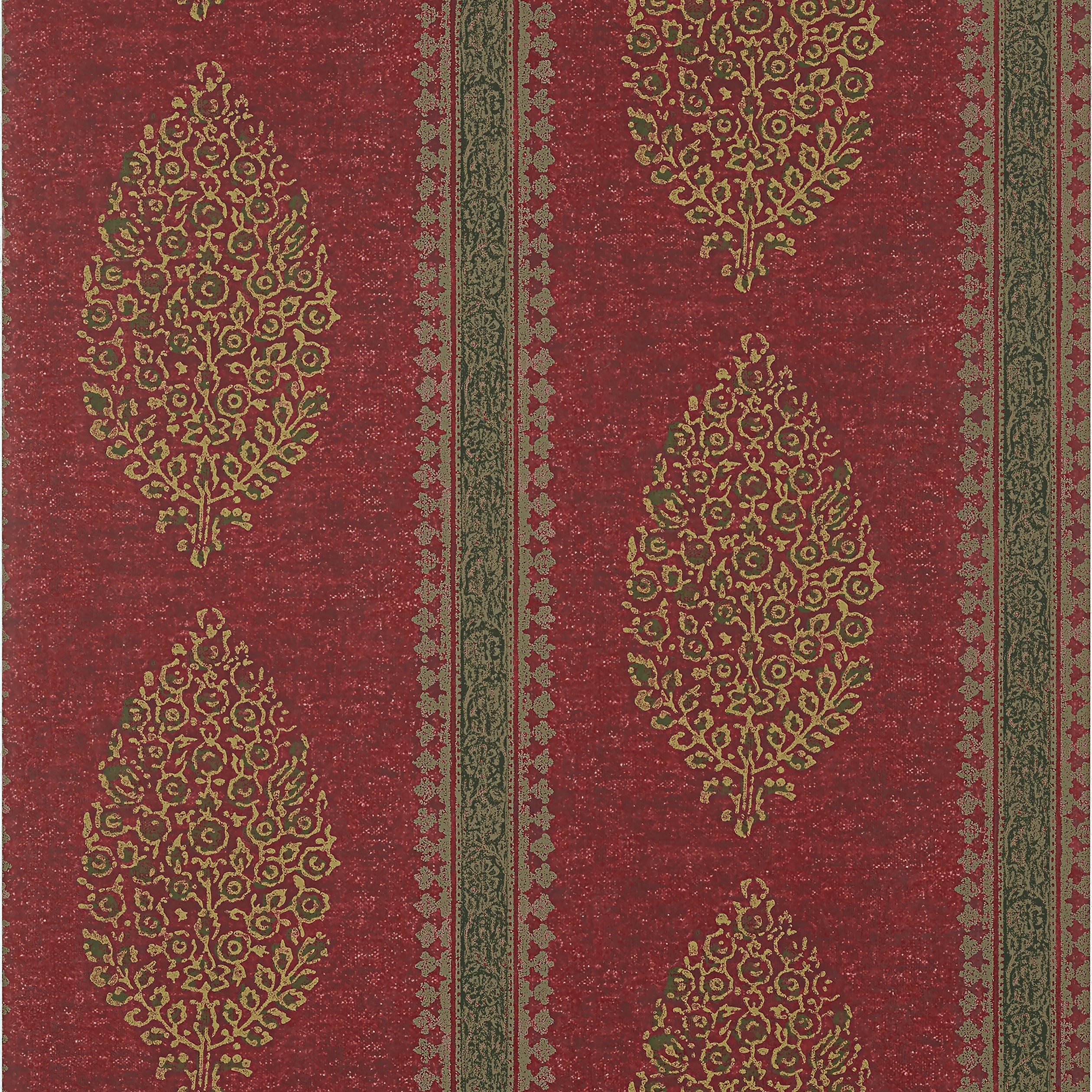 Chappana fabric in red color - pattern number T10237 - by Thibaut in the Colony collection
