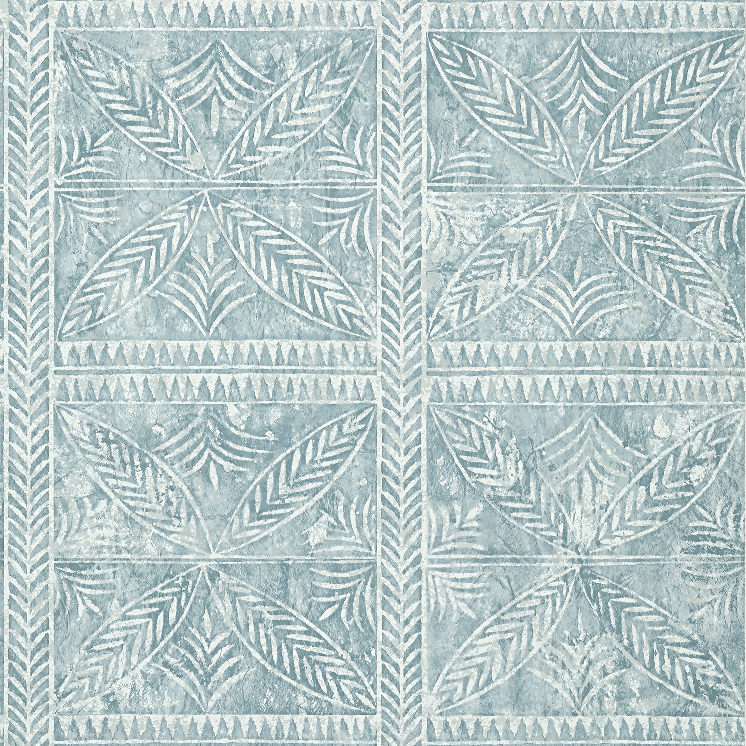 Timbuktu wallpaper in slate blue color - pattern number T10254 - by Thibaut in the Colony collection