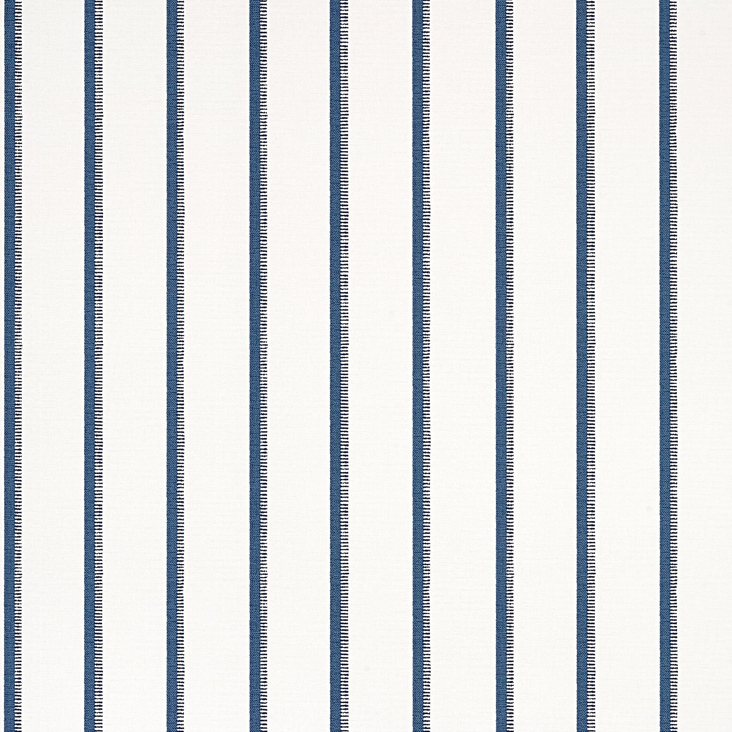 Notch Stripe fabric in navy and white color - pattern number T10262 - by Thibaut in the Colony collection