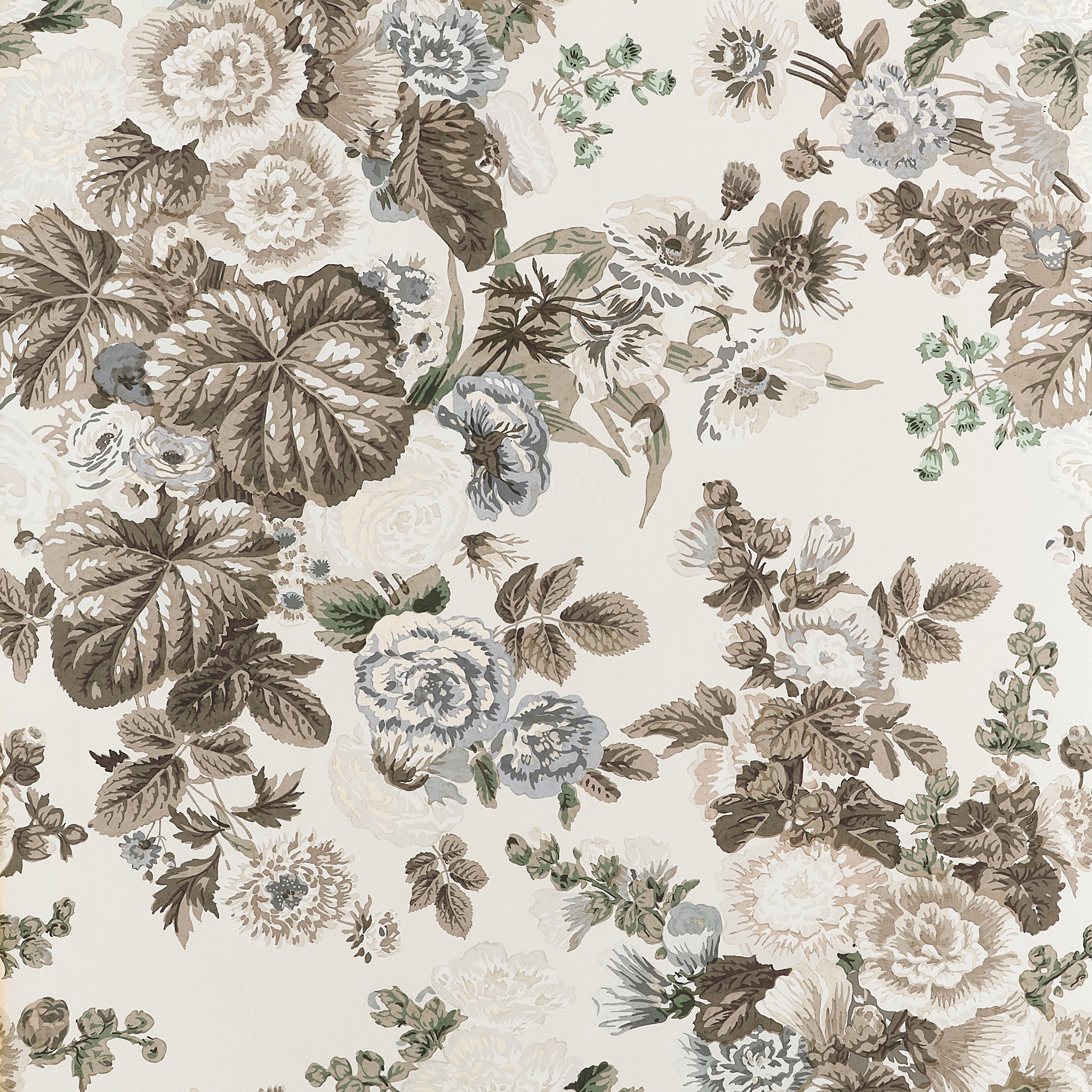 Hidcote wallpaper in neutral color - pattern number T10511 - by Thibaut in the Boxwood collection