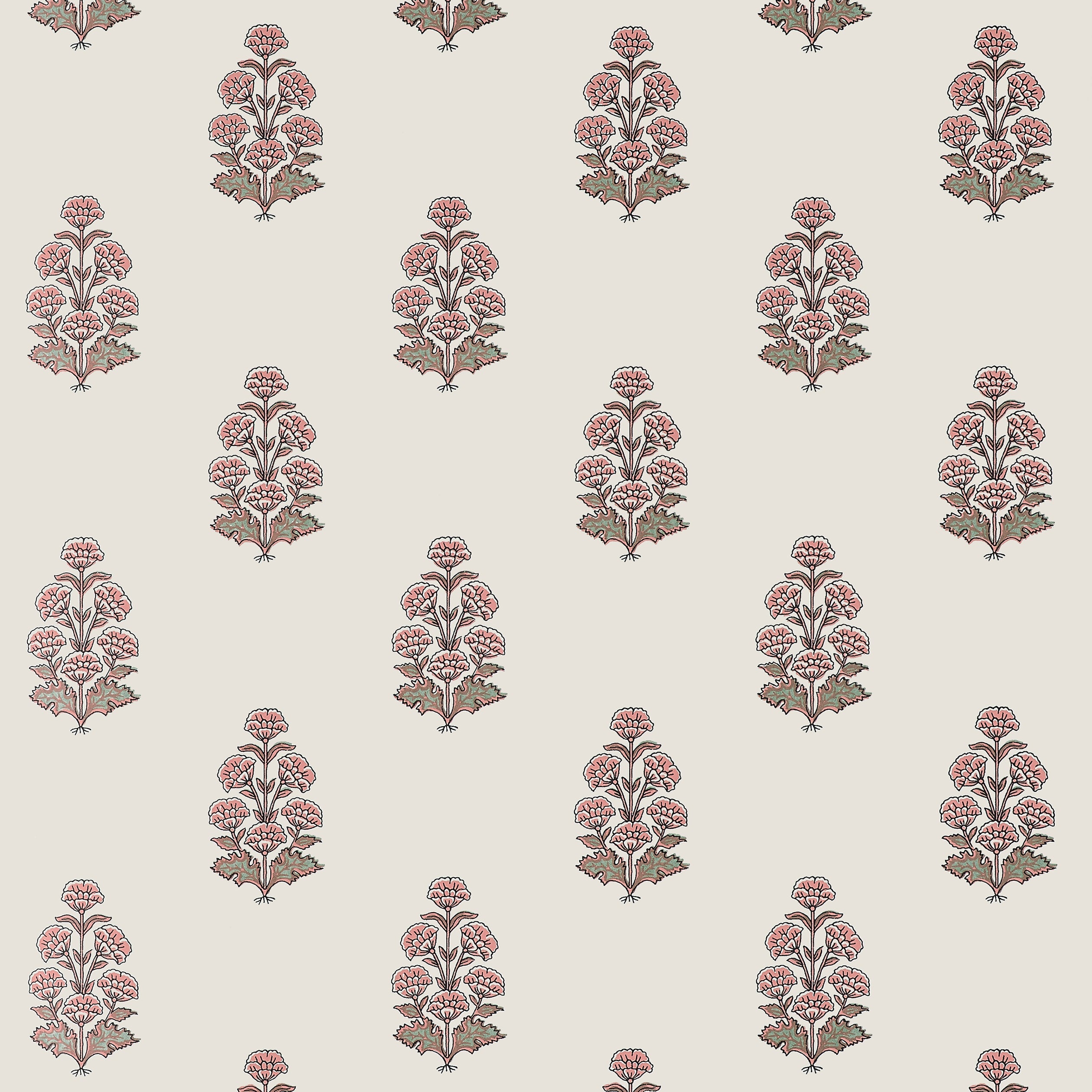 Audrey wallpaper in blush color - pattern number T10523 - by Thibaut in the Boxwood collection