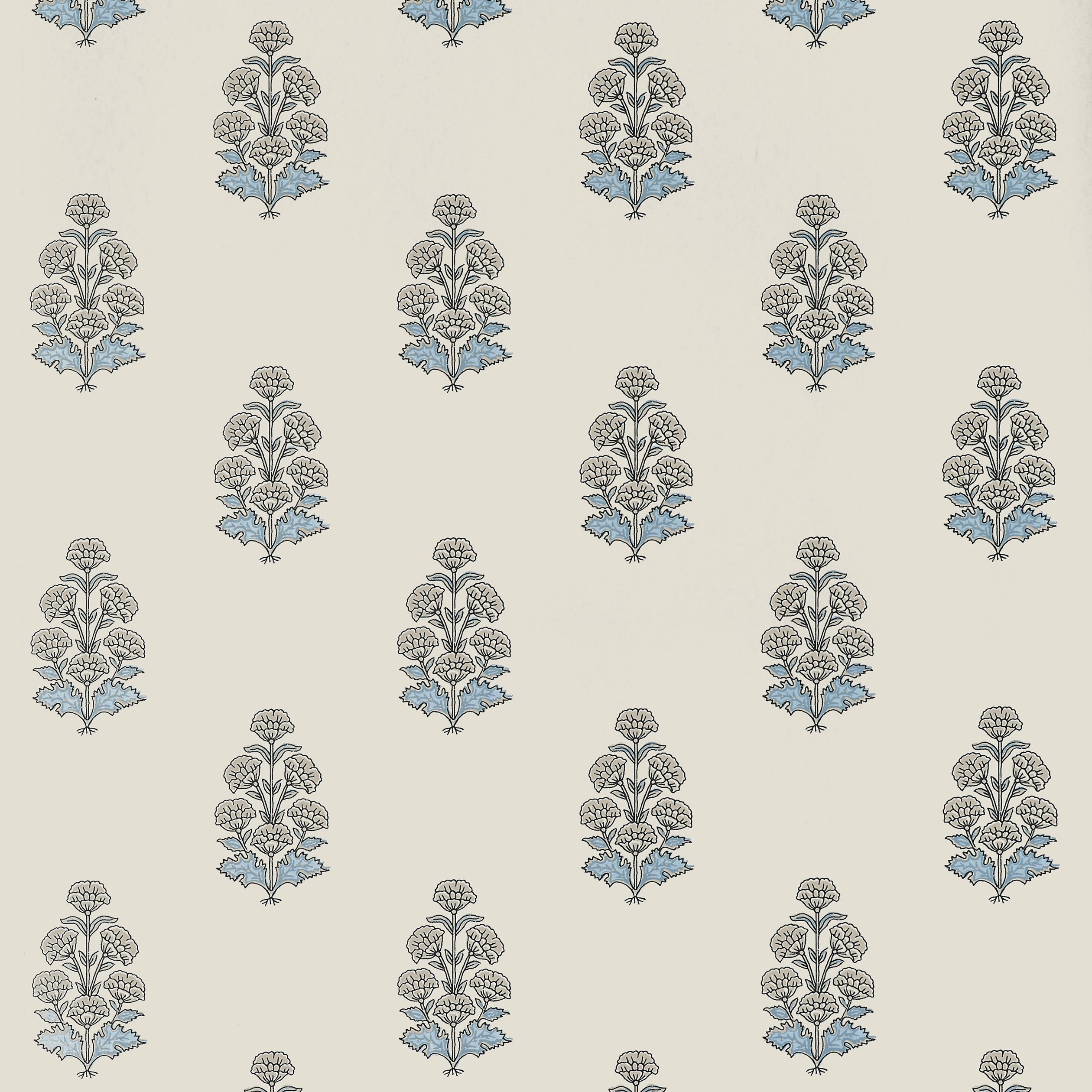Audrey wallpaper in spa blue color - pattern number T10524 - by Thibaut in the Boxwood collection