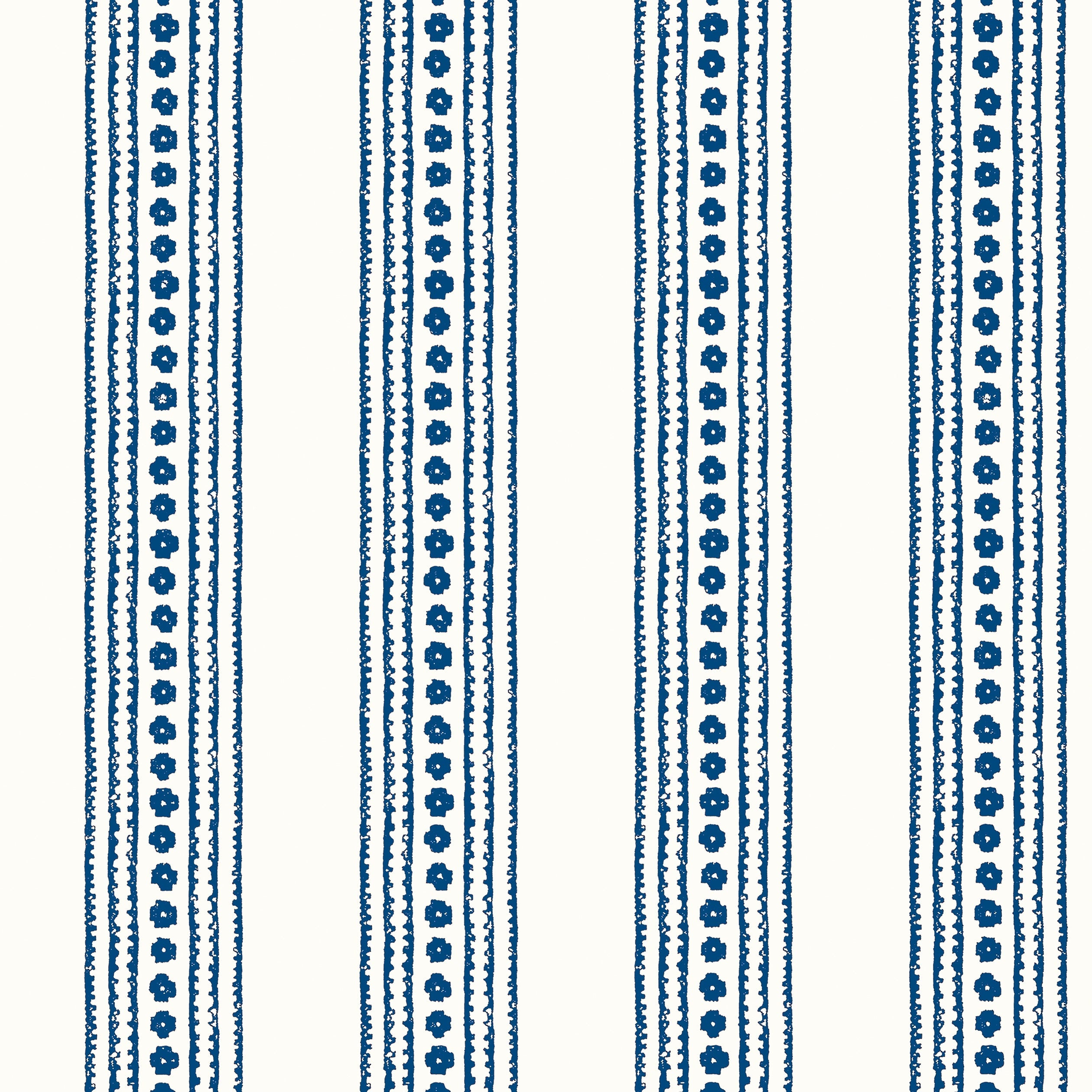 New Haven Stripe fabric in navy color - pattern number T10608 - by Thibaut in the Ceylon collection