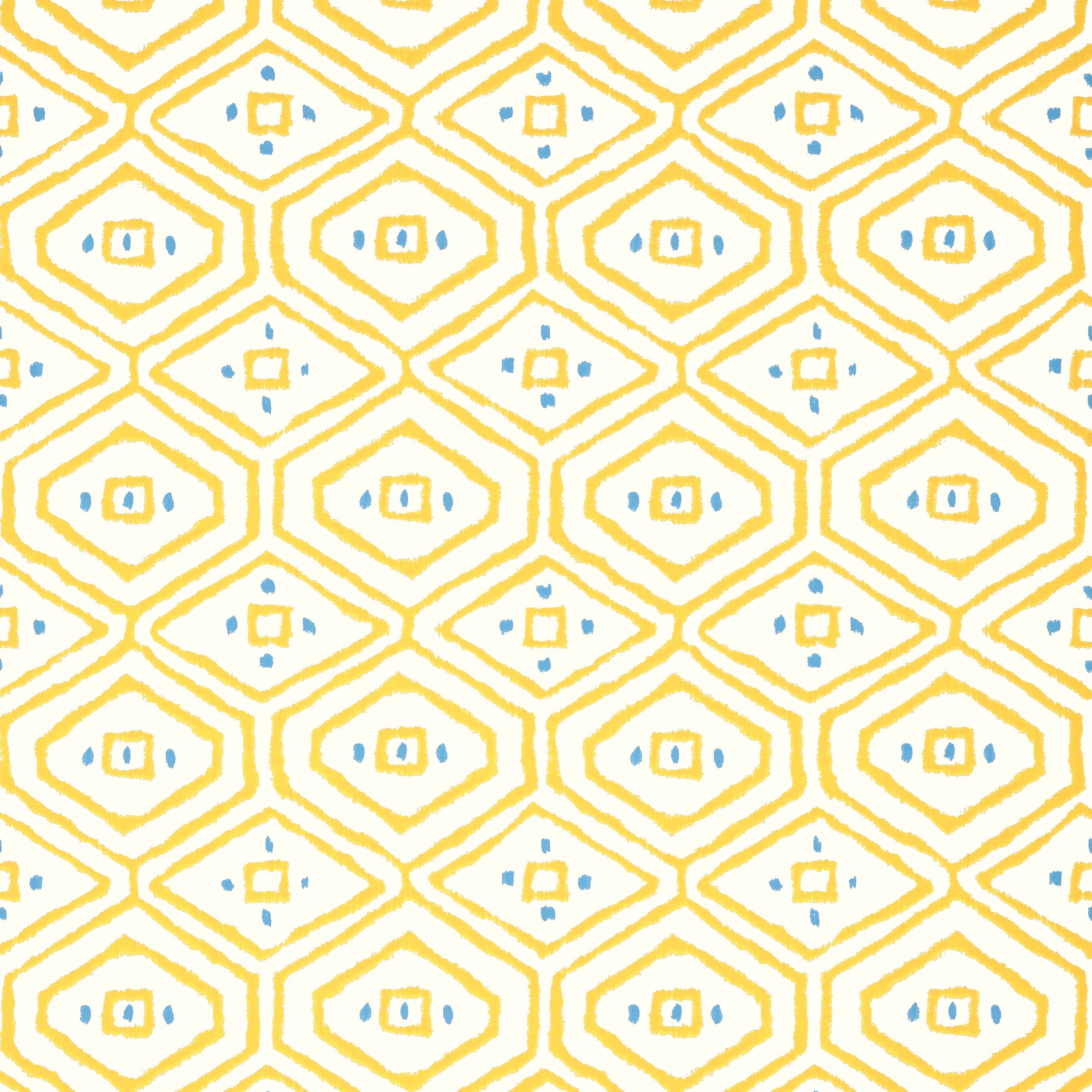 Pass A Grille fabric in yellow color - pattern number T10615 - by Thibaut in the Ceylon collection