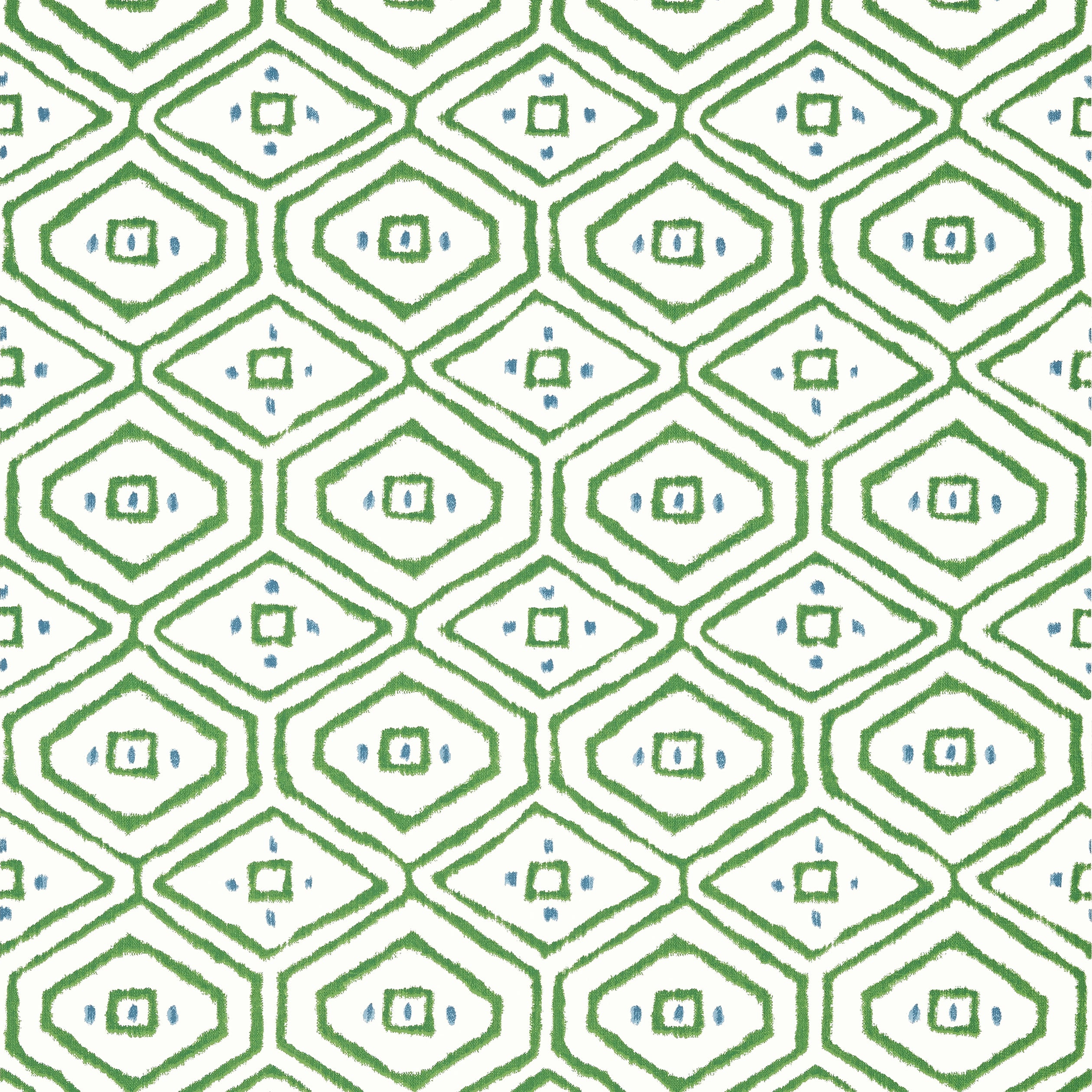 Pass A Grille fabric in green color - pattern number T10616 - by Thibaut in the Ceylon collection