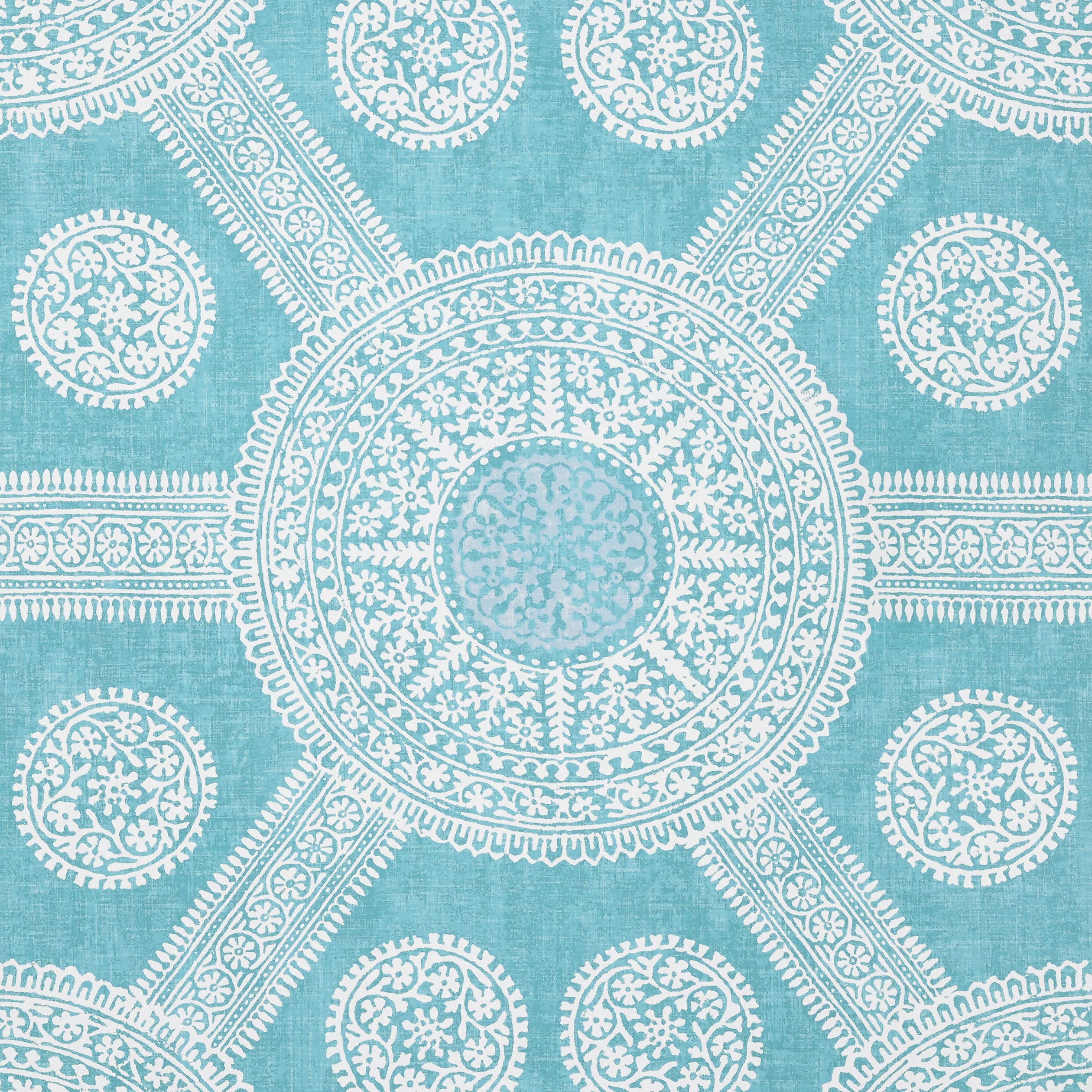 Stonington fabric in turquoise color - pattern number T10634 - by Thibaut in the Ceylon collection
