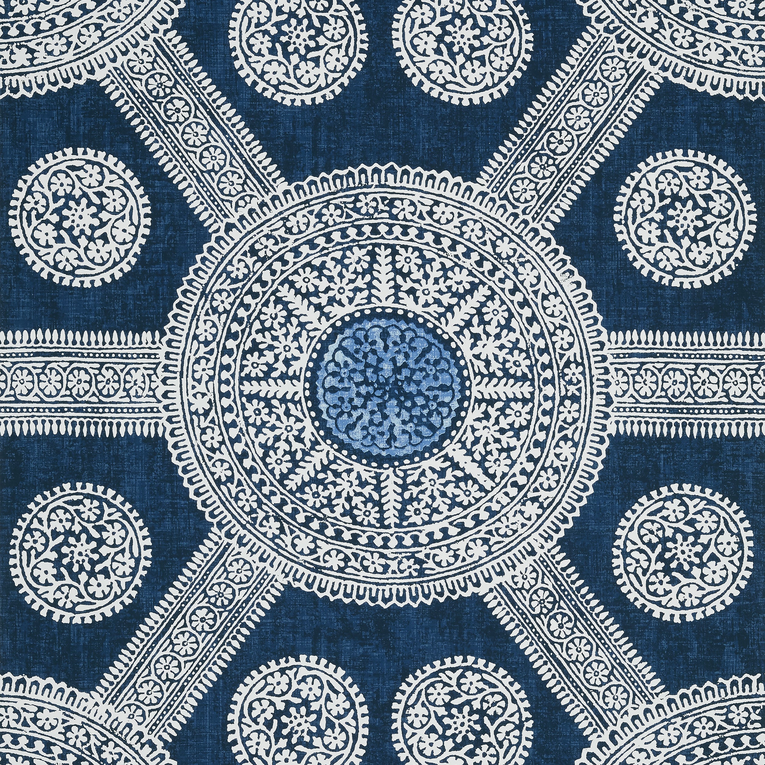 Stonington fabric in navy color - pattern number T10635 - by Thibaut in the Ceylon collection