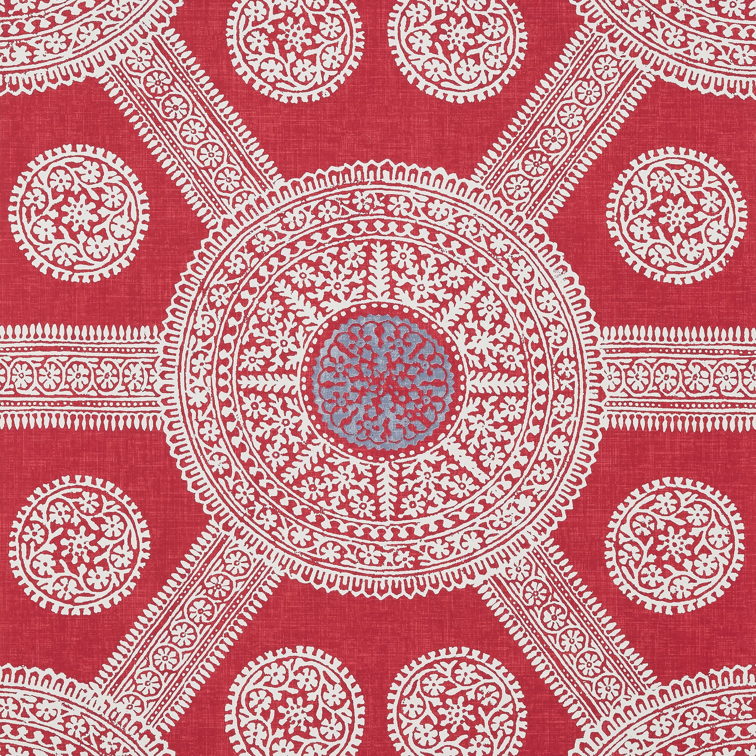 Stonington fabric in red color - pattern number T10637 - by Thibaut in the Ceylon collection