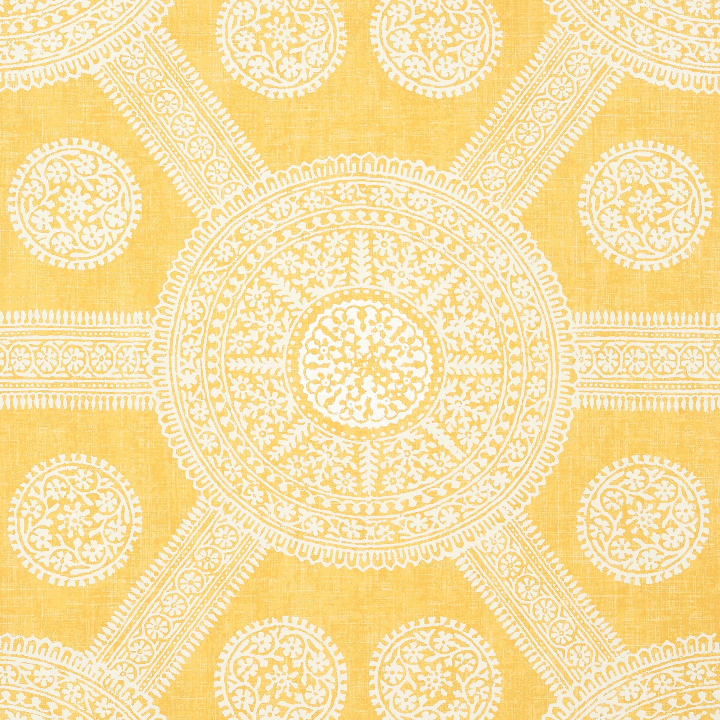 Stonington fabric in yellow color - pattern number T10639 - by Thibaut in the Ceylon collection