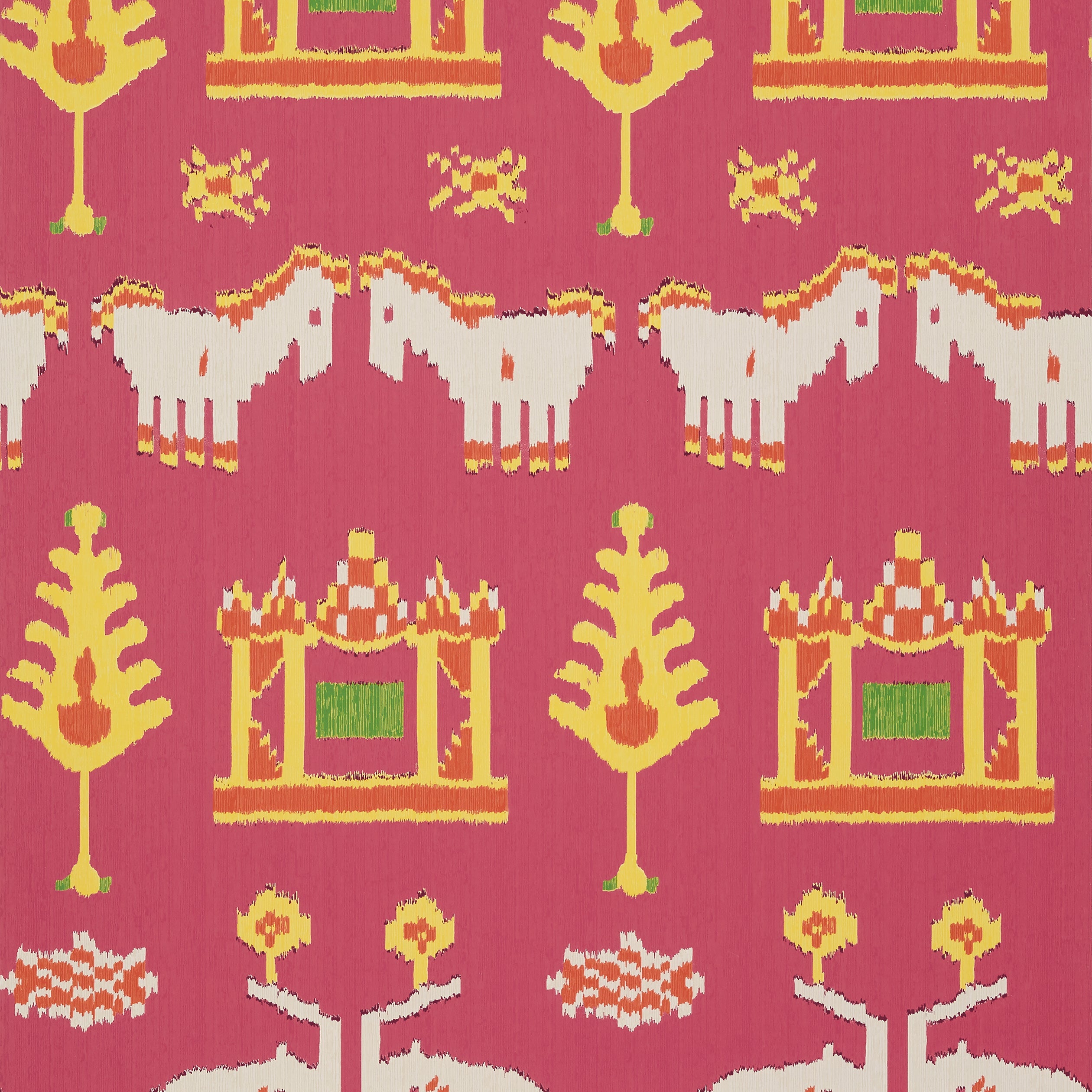Kingdom Parade wallpaper in pink color - pattern number T10640 - by Thibaut in the Ceylon collection