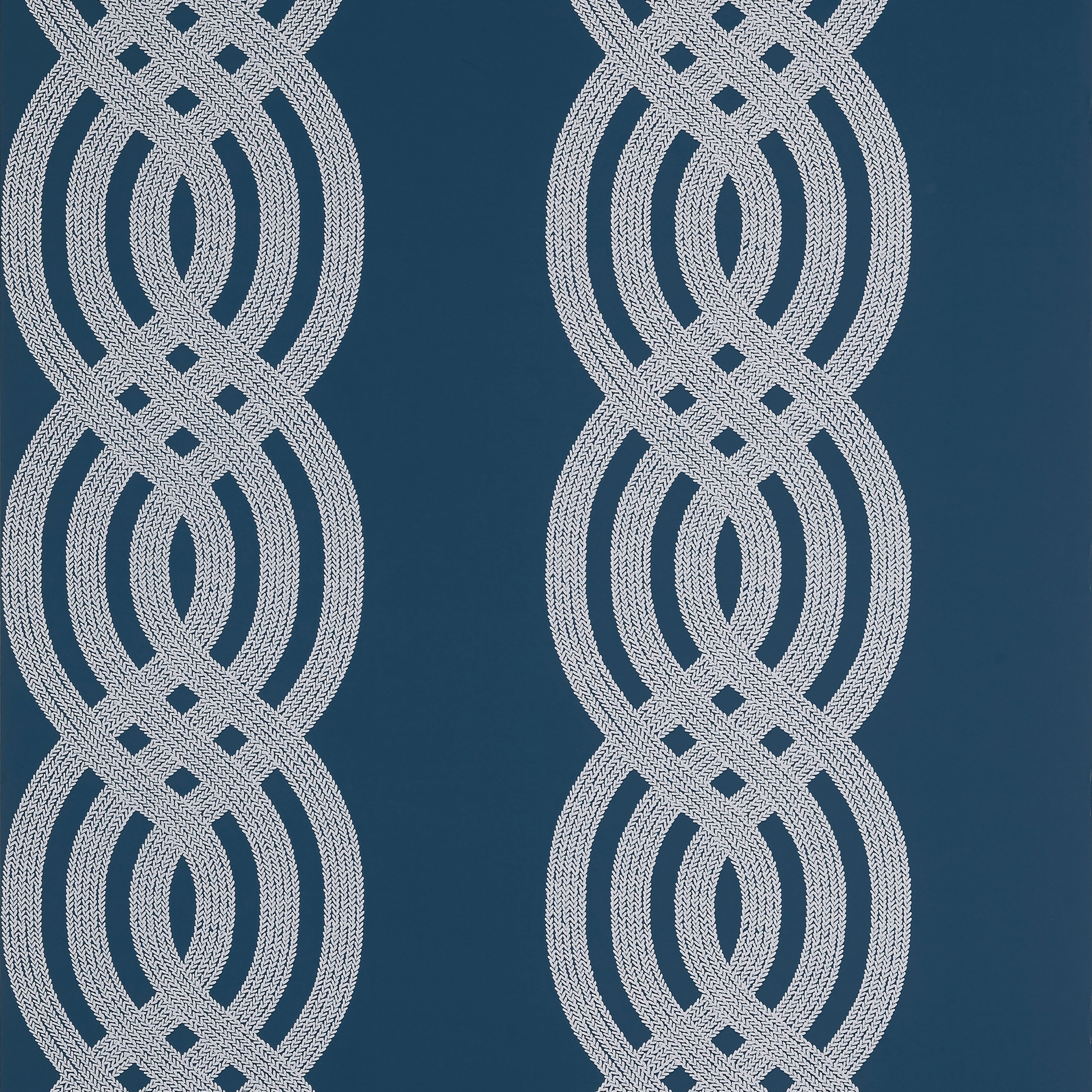 Braid fabric in navy color - pattern number T10802 - by Thibaut in the Heritage by Thibaut collection