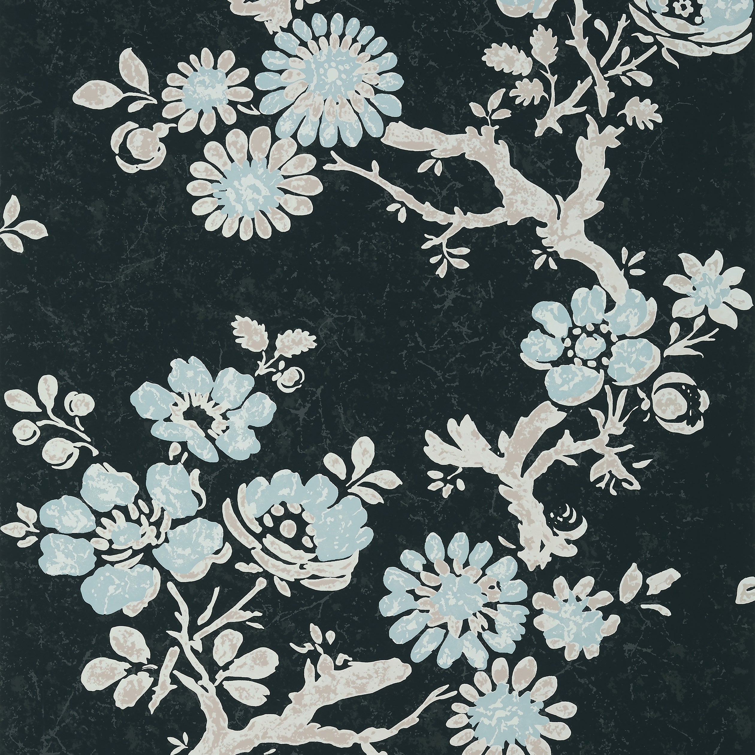 Claudette fabric in charcoal color - pattern number T10814 - by Thibaut in the Heritage by Thibaut collection