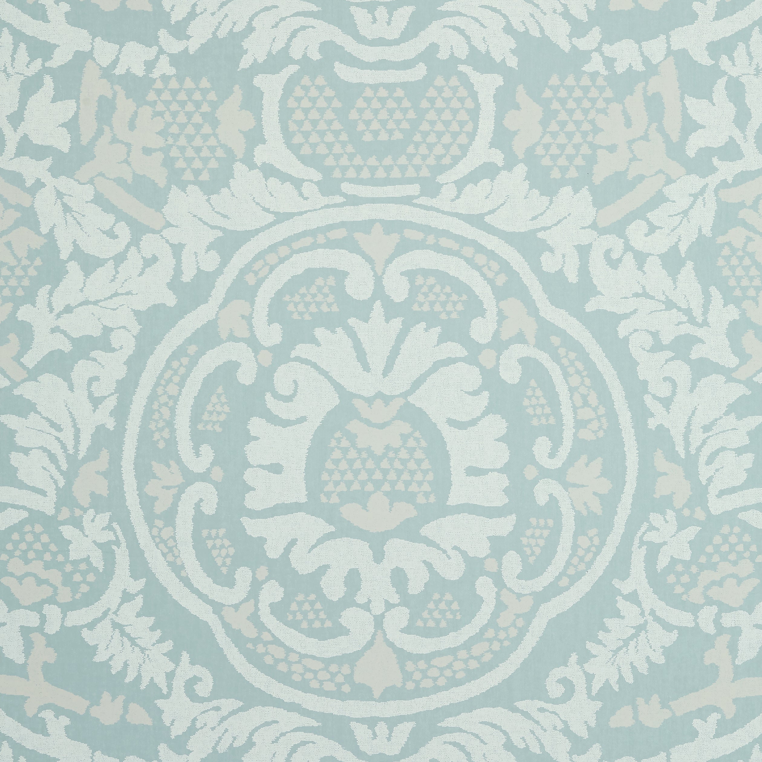 Earl Damask fabric in robins egg color - pattern number T10839 - by Thibaut in the Heritage by Thibaut collection