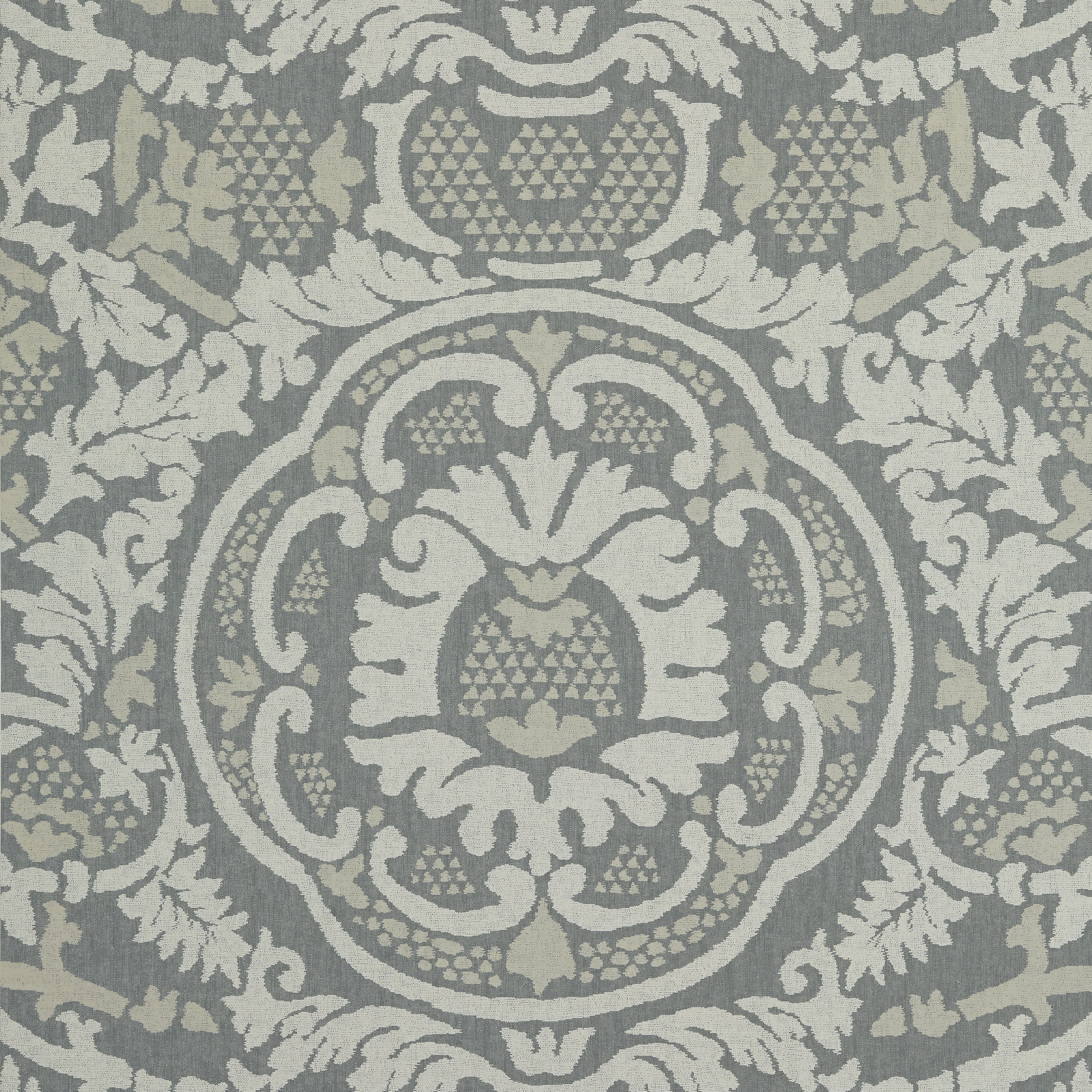 Earl Damask fabric in charcoal color - pattern number T10840 - by Thibaut in the Heritage by Thibaut collection