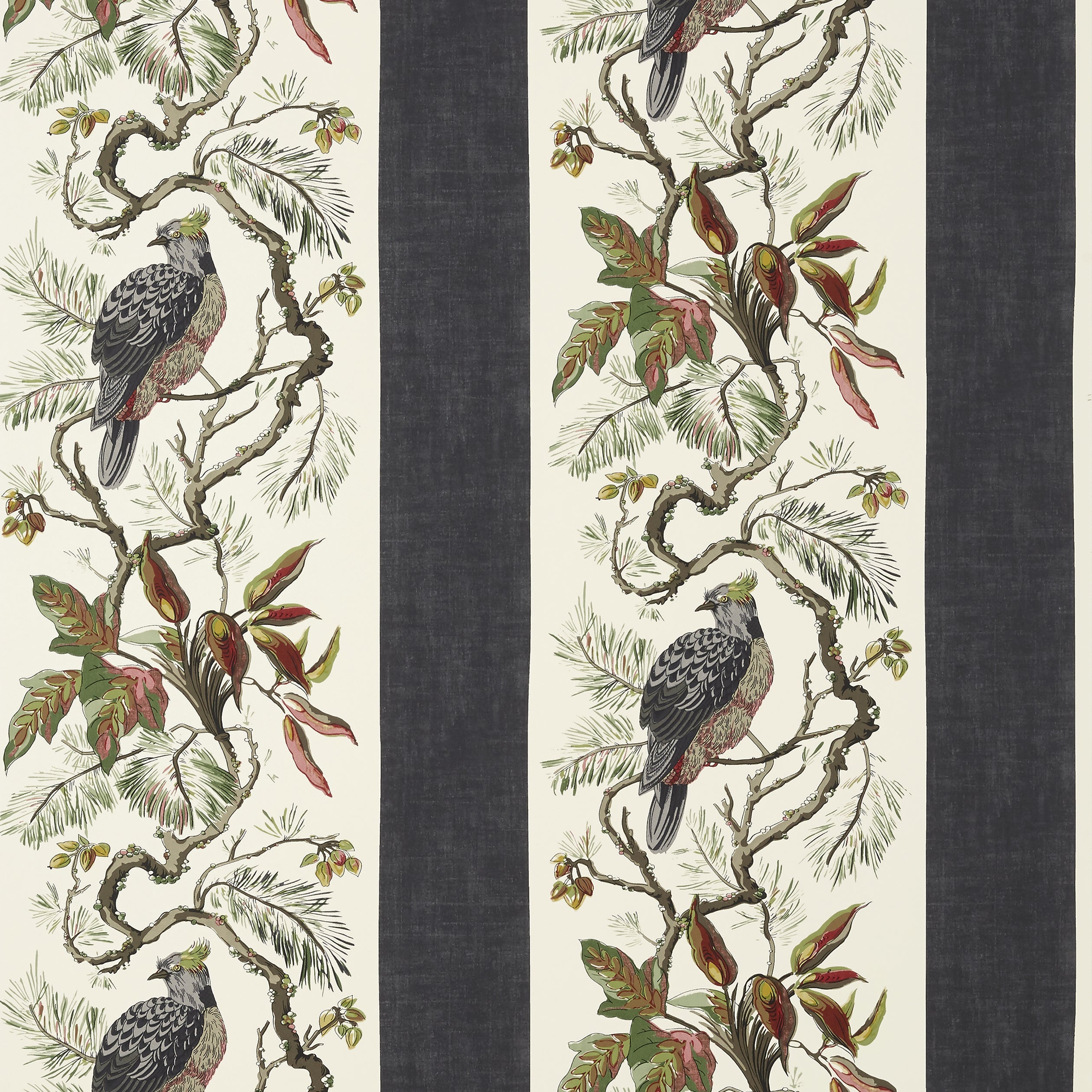 Williamson wallpaper in black color - pattern number T10858 - by Thibaut in the Heritage by Thibaut collection