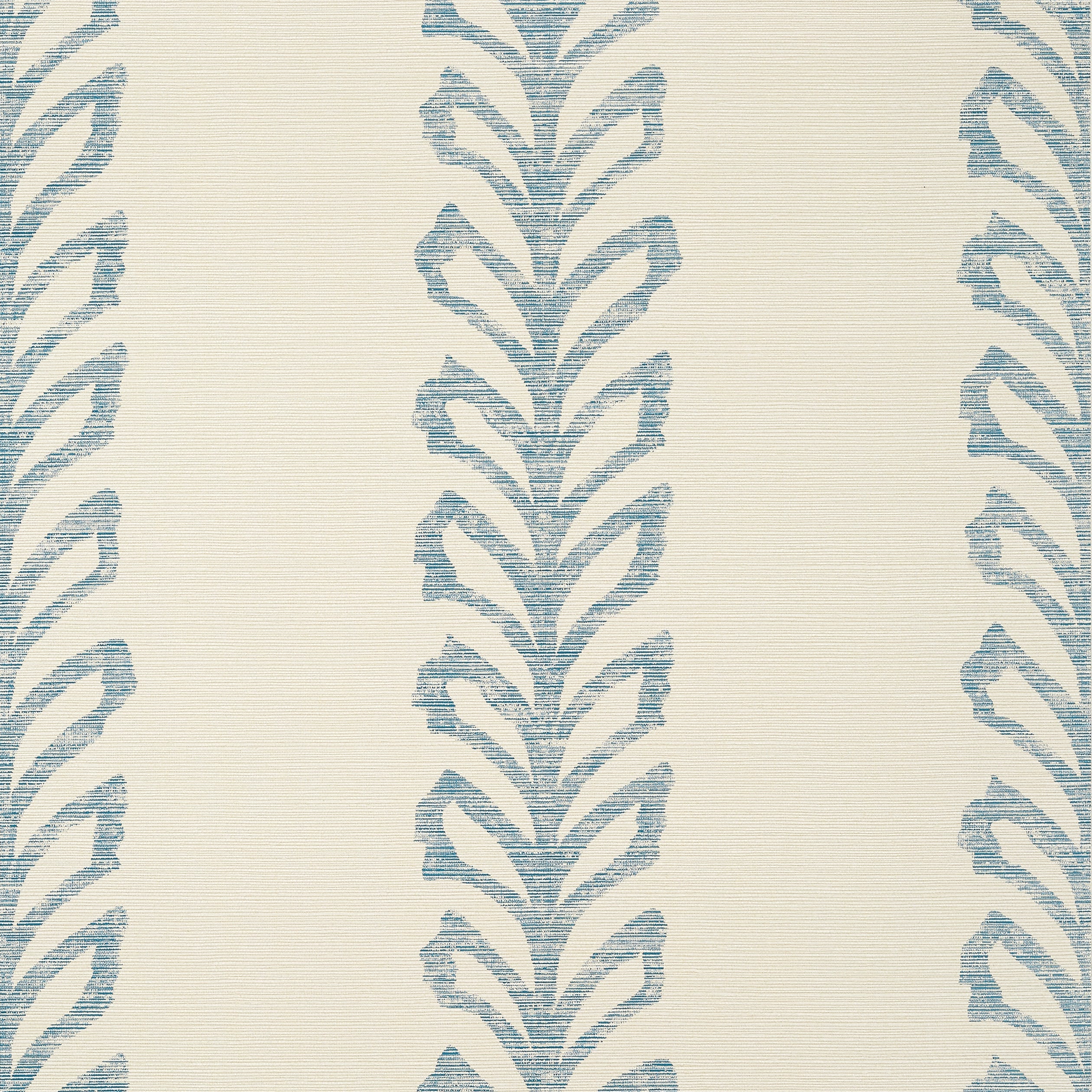 Evia wallpaper in blue and off white color - pattern number T10900 - by Thibaut in the Texture Resource Volume 7 collection