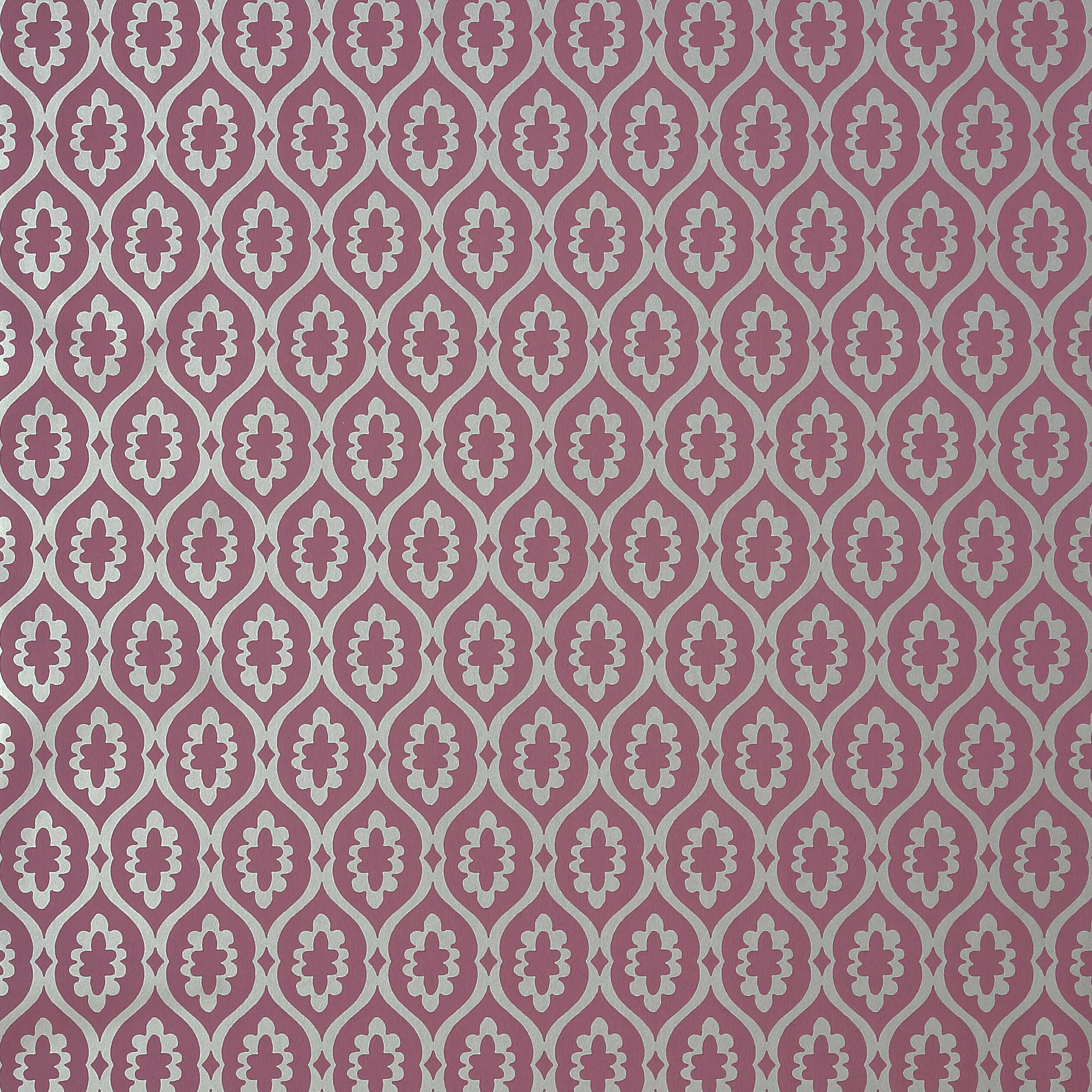 Lucas wallpaper in plum on metallic silver color - pattern number T13049 - by Thibaut in the Monterey by Thibaut collection
