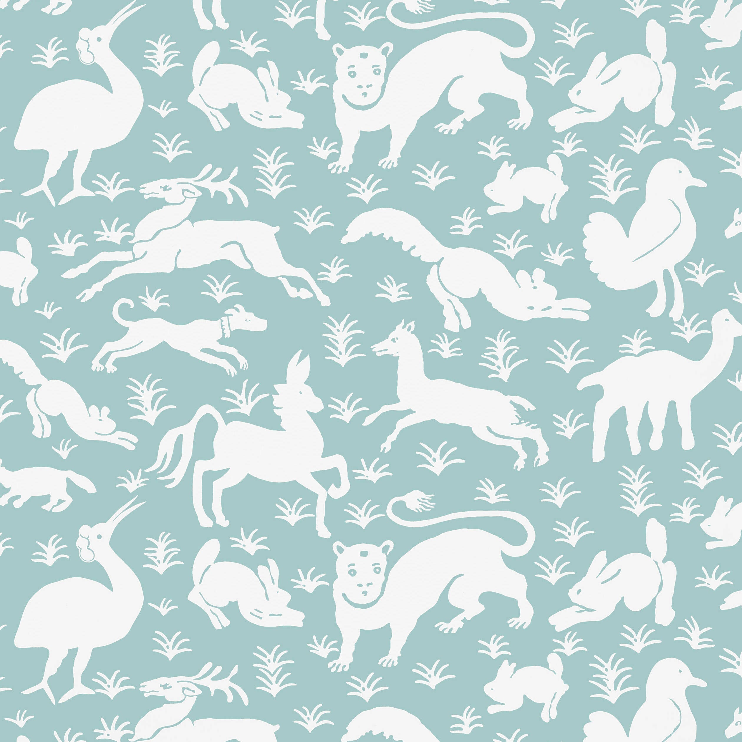 Nairobi wallpaper in ocean color - pattern number T13073 - by Thibaut in the Monterey by Thibaut collection