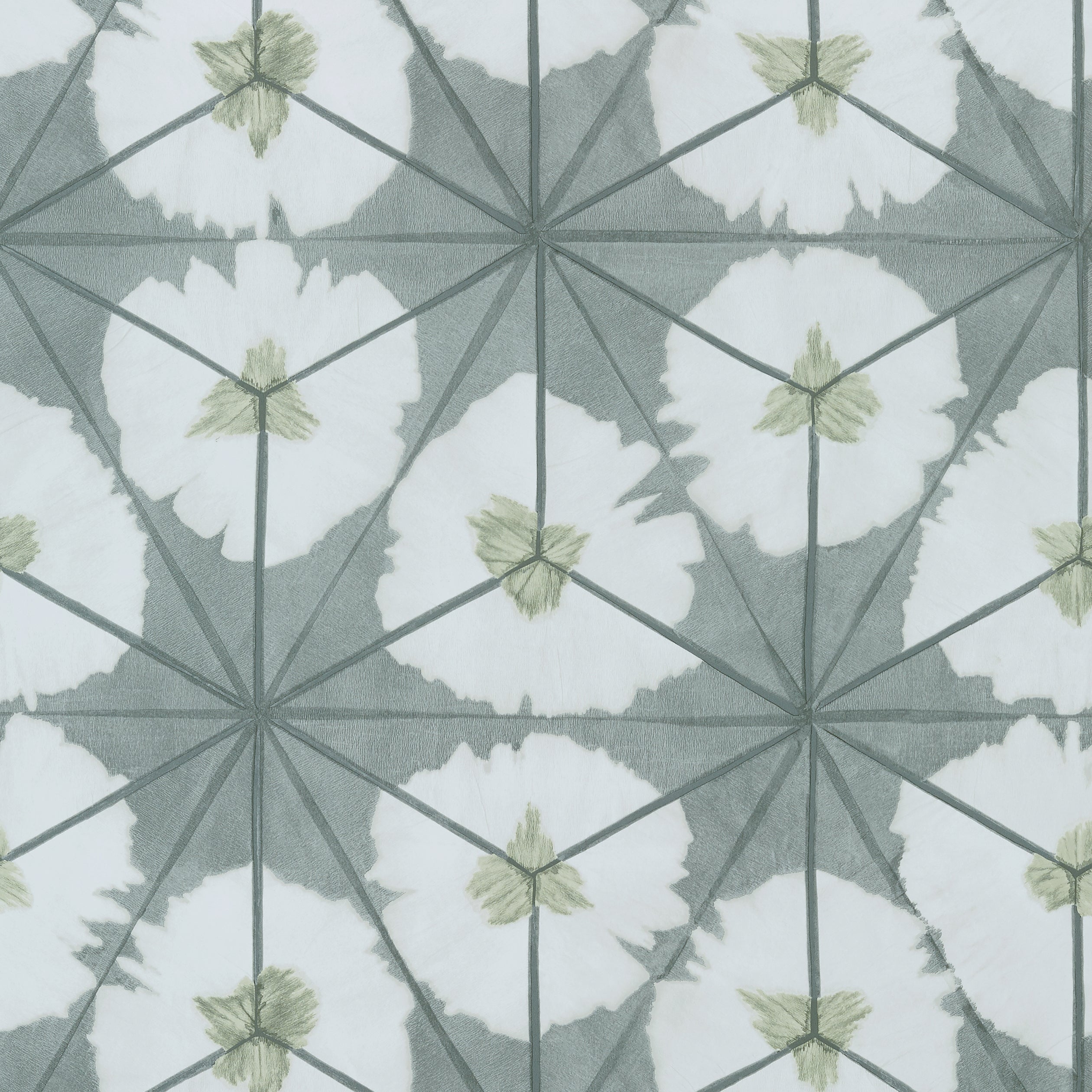 Sunburst wallpaper in grey color - pattern number T13092 - by Thibaut in the Summer House collection