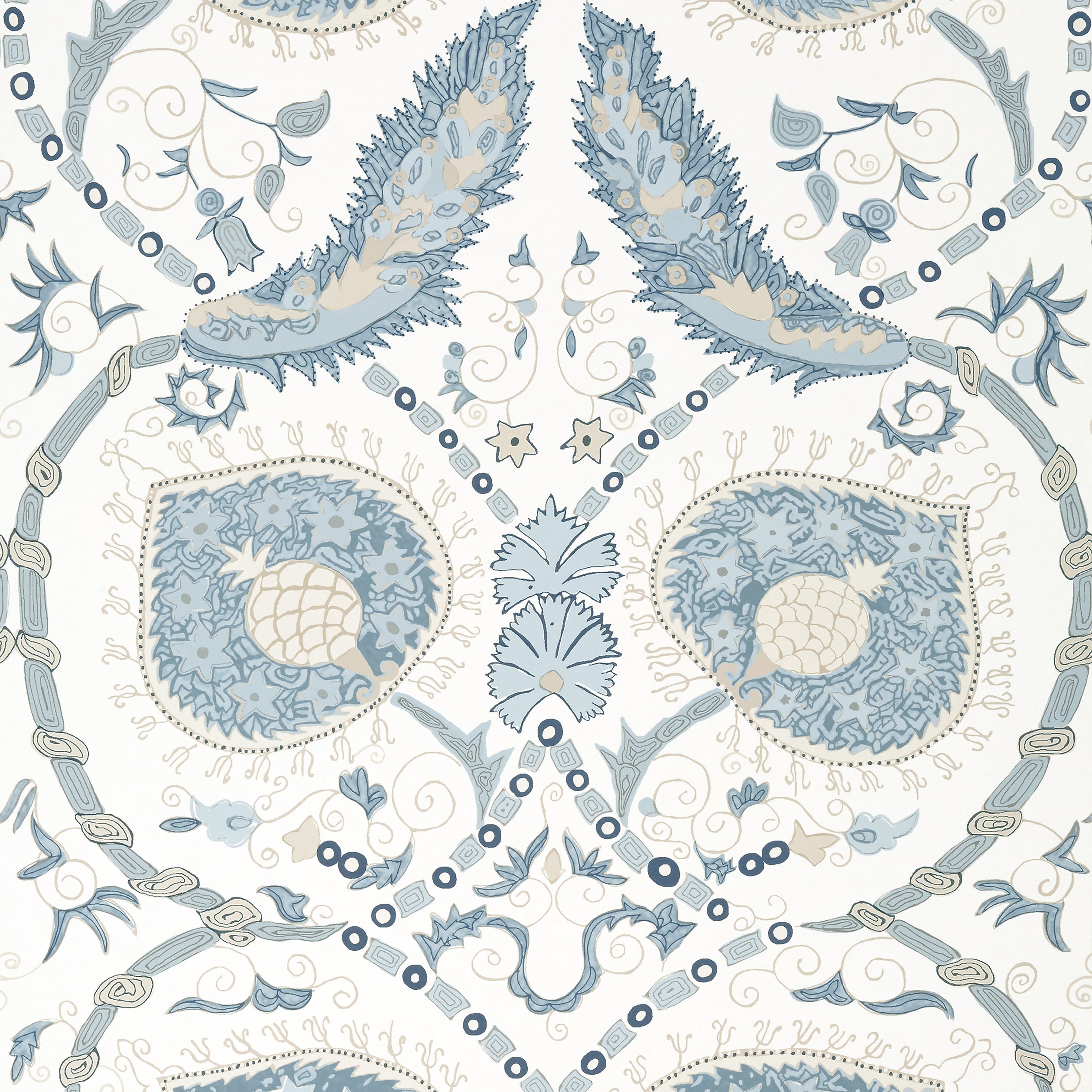 Lewis wallpaper in spa blue color - pattern number T13215 - by Thibaut in the Mesa collection