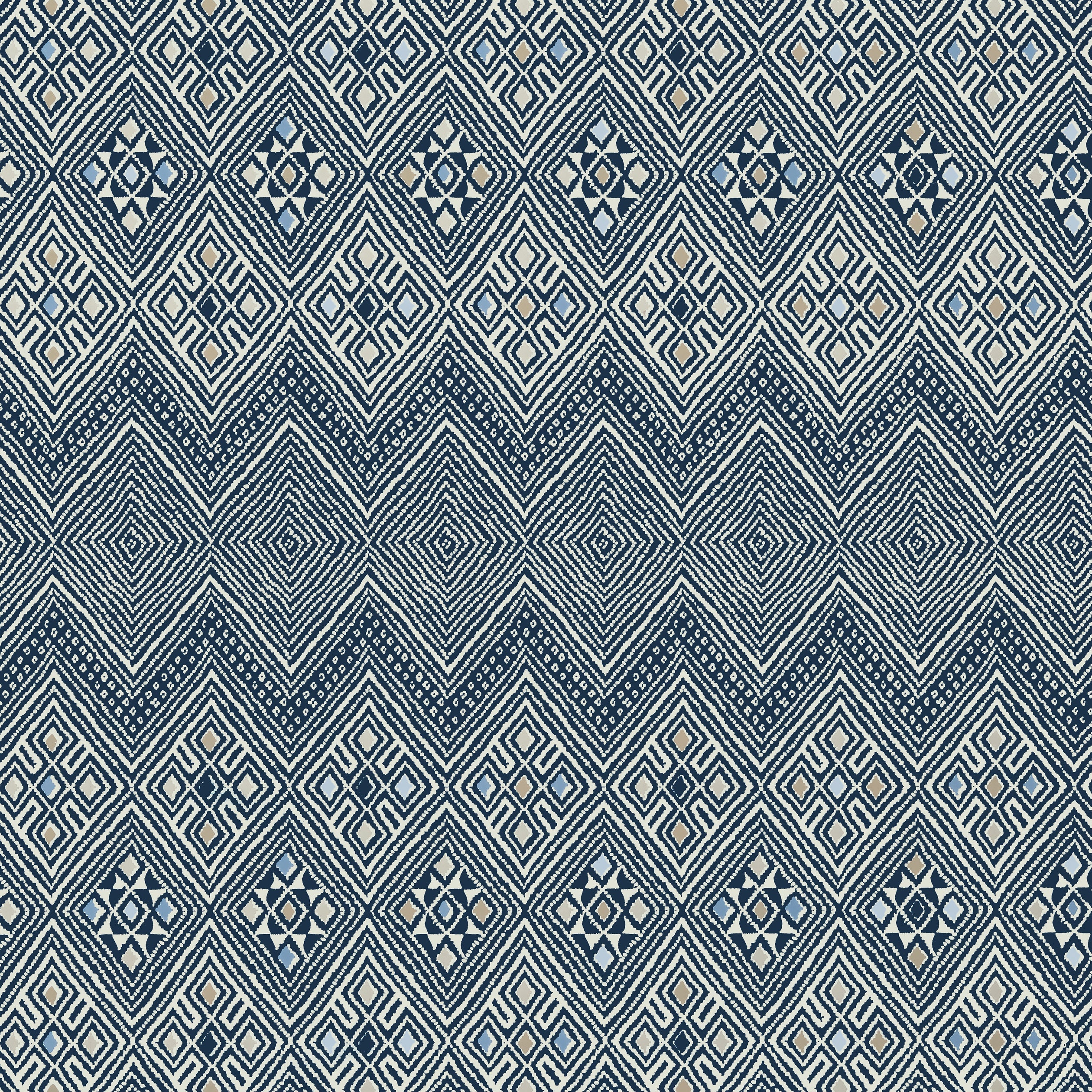 High Plains wallpaper in navy and white color - pattern number T13231 - by Thibaut in the Mesa collection