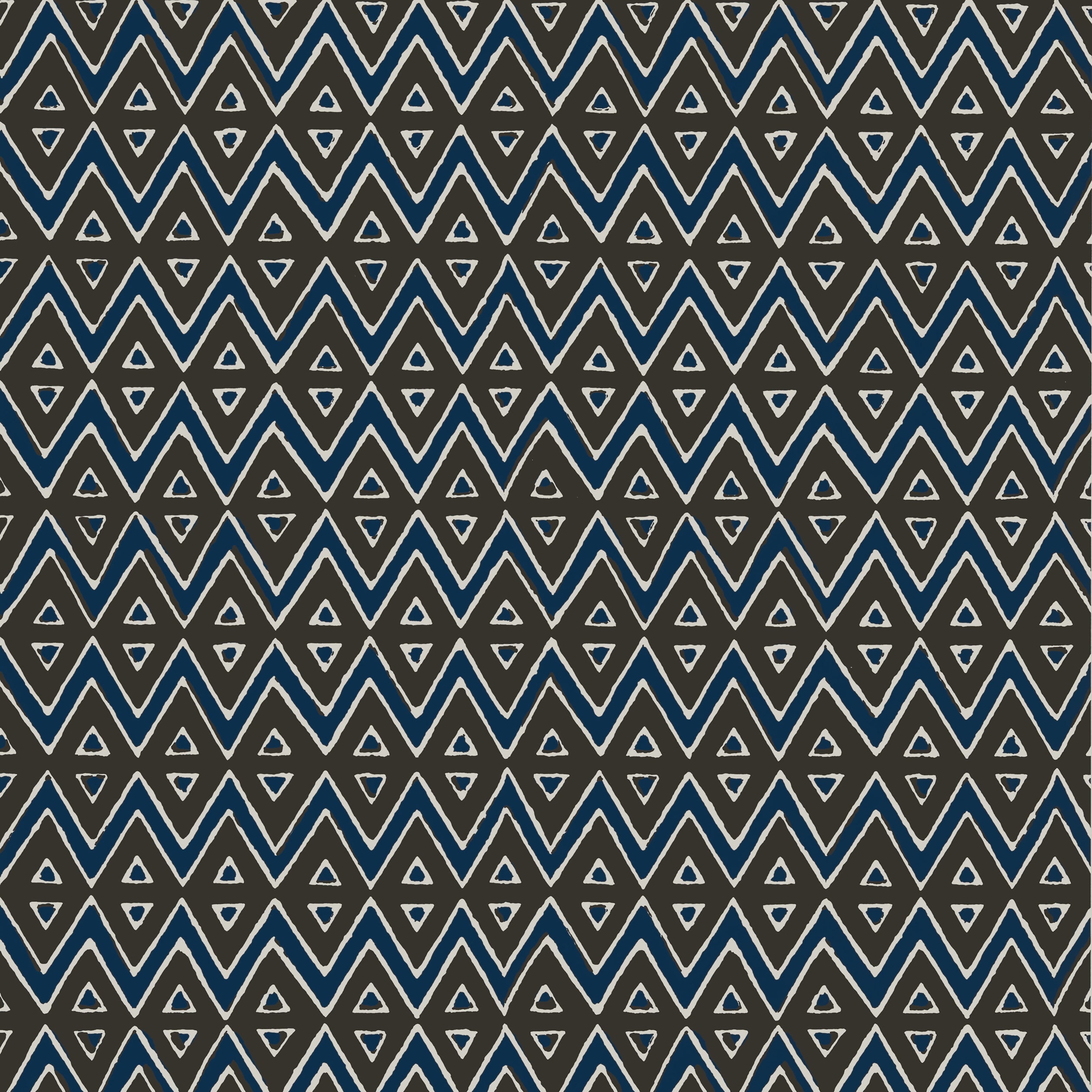 Tiburon wallpaper in brown and navy color - pattern number T13236 - by Thibaut in the Mesa collection