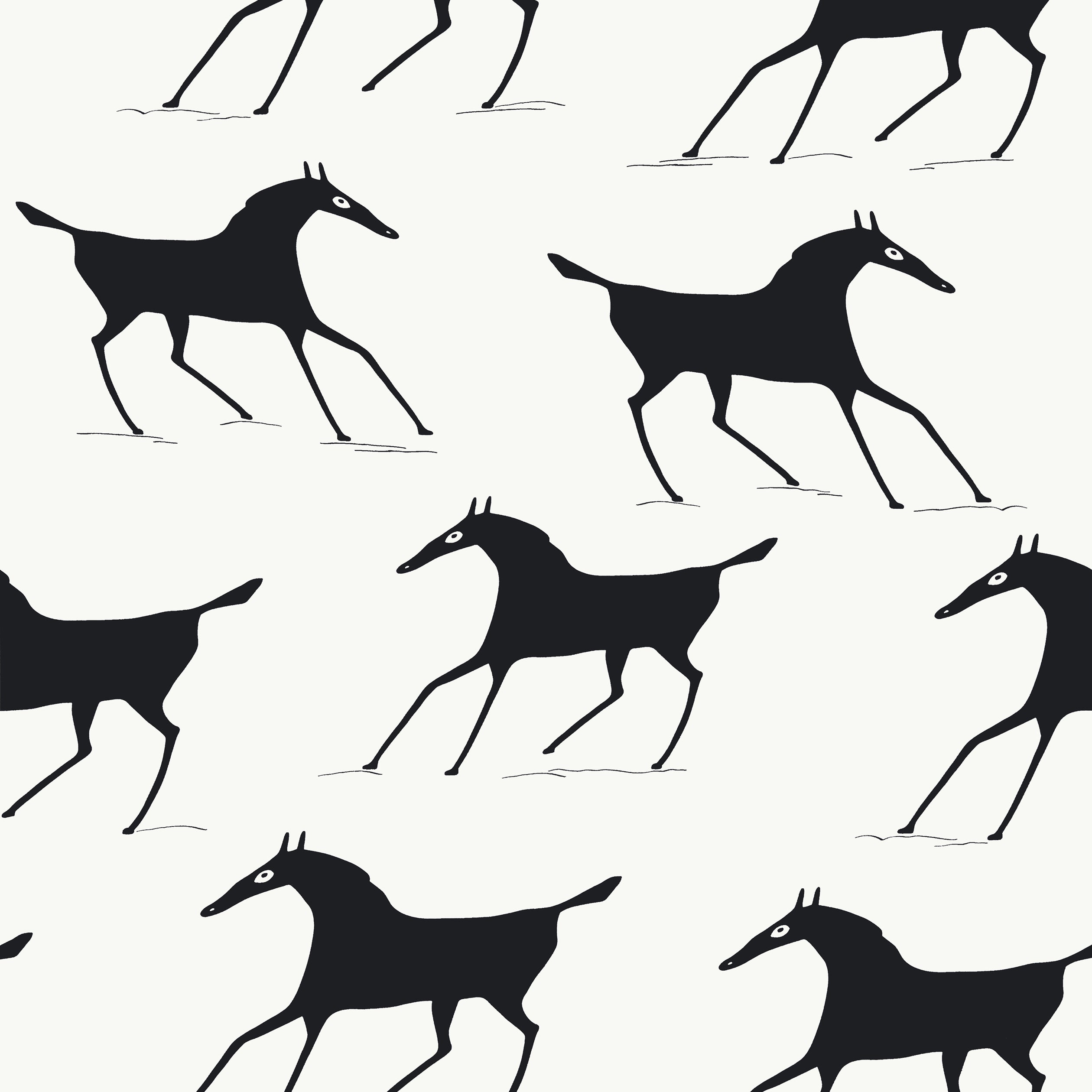 Marlborough Downs wallpaper in black and white color - pattern number T13263 - by Thibaut in the Mesa collection
