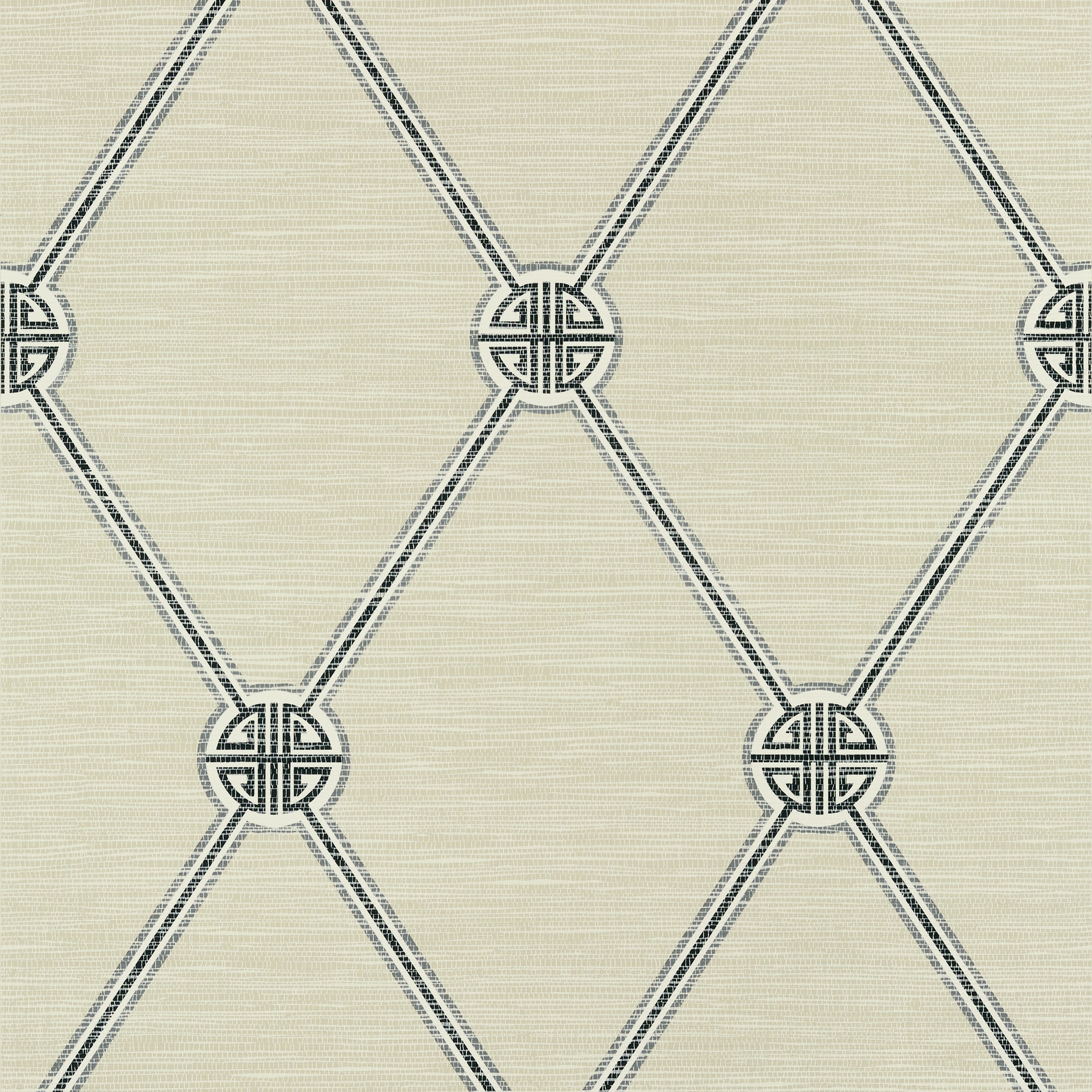 Turnberry Trellis wallpaper in charcoal color - pattern number T13355 - by Thibaut in the Pavilion collection