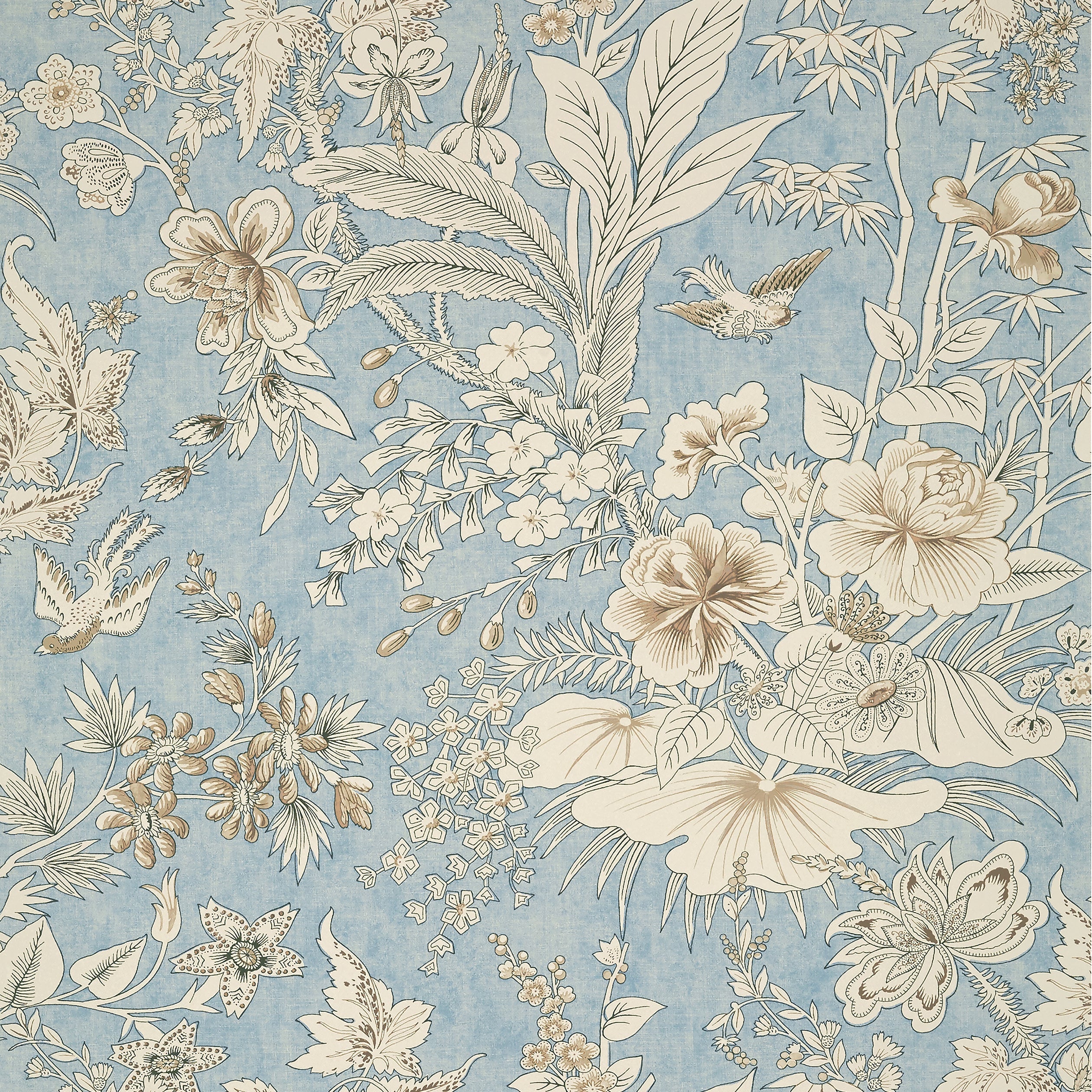 Rosalind fabric in spa blue color - pattern number T13604 - by Thibaut in the Grand Palace collection