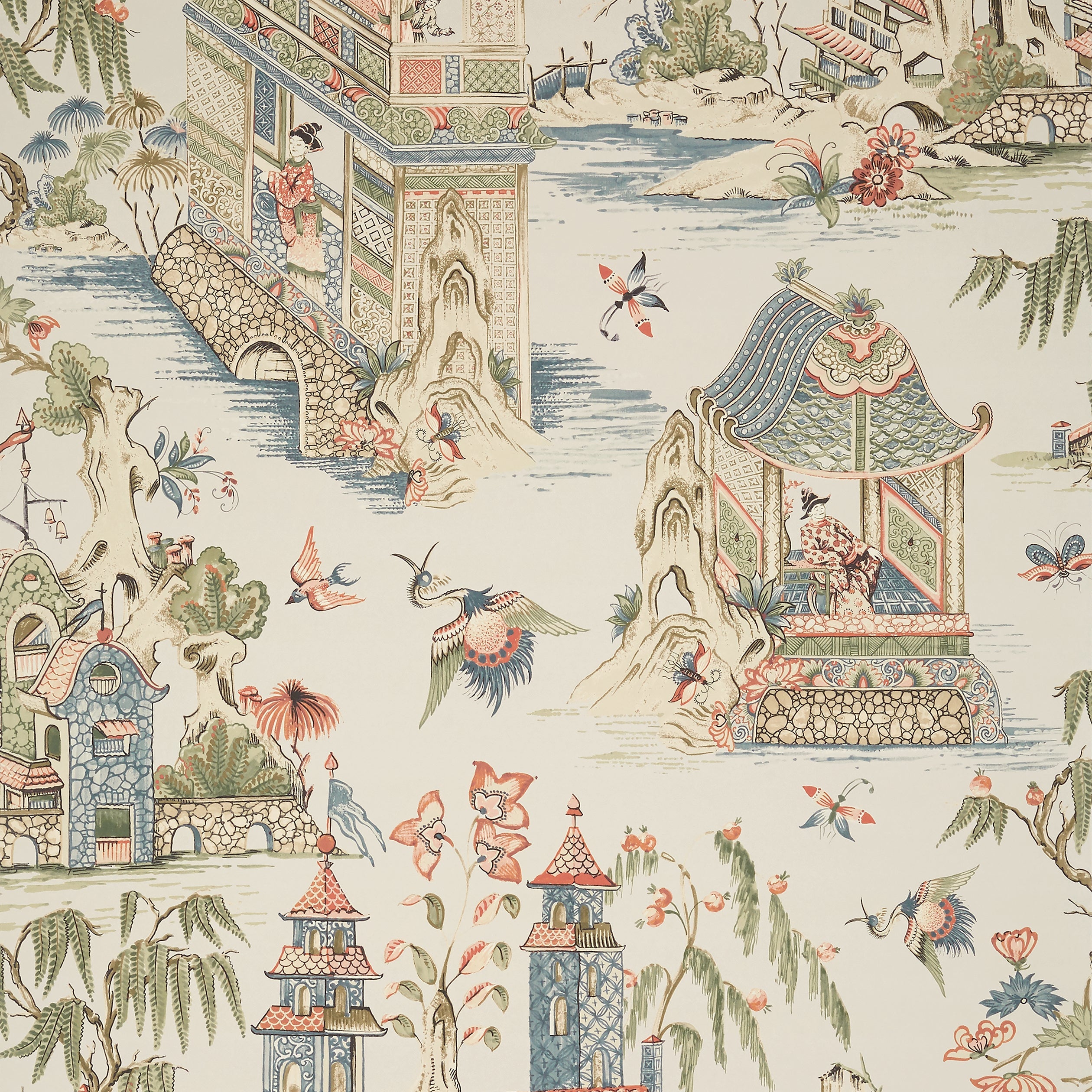 Grand Palace wallpaper in taupe color - pattern number T13618 - by Thibaut in the Grand Palace collection
