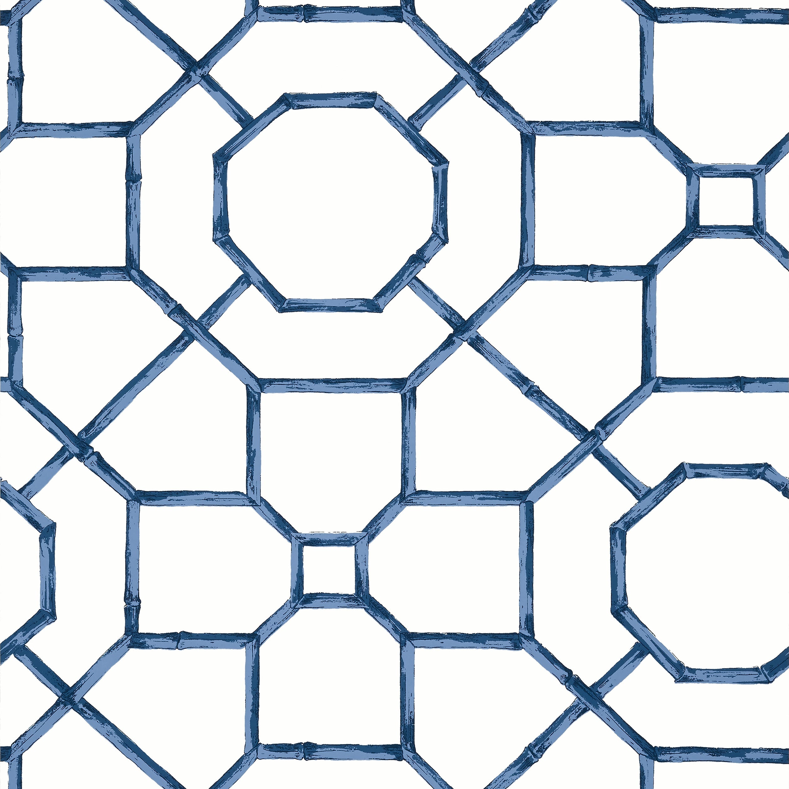 Arbor wallpaper in navy color - pattern number T13673 - by Thibaut in the Grand Palace collection