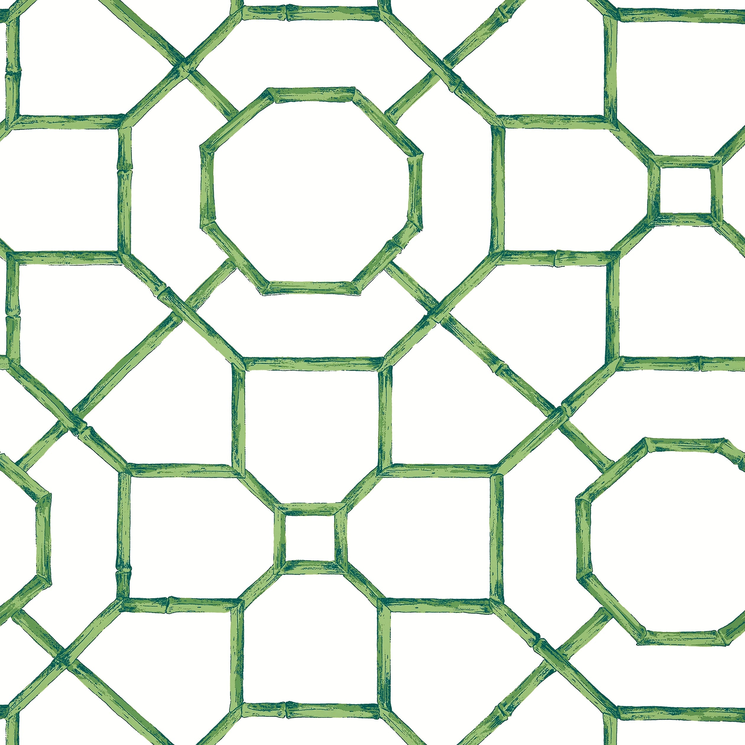 Arbor wallpaper in emerald color - pattern number T13677 - by Thibaut in the Grand Palace collection