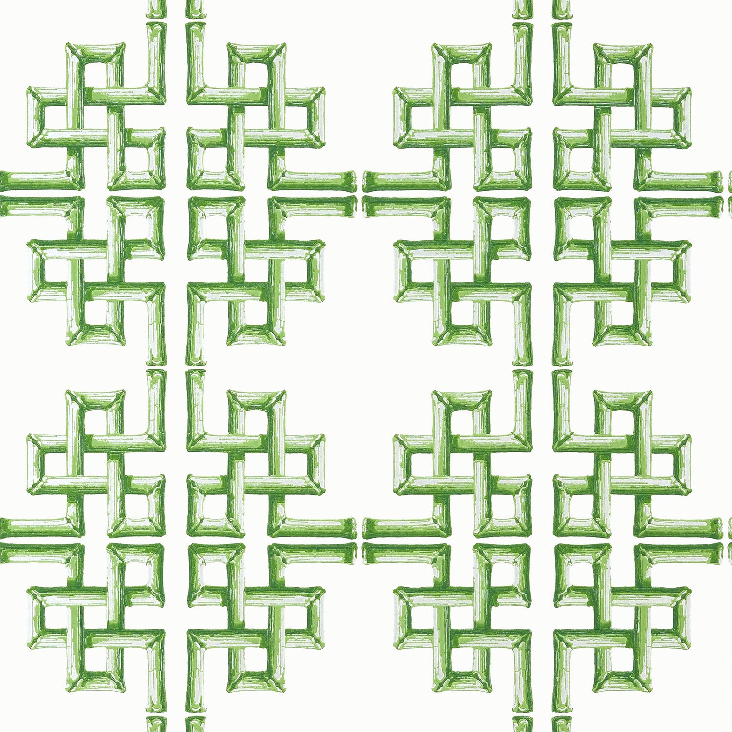 Boca Bamboo fabric in green color - pattern number T13900 - by Thibaut in the Palm Grove collection