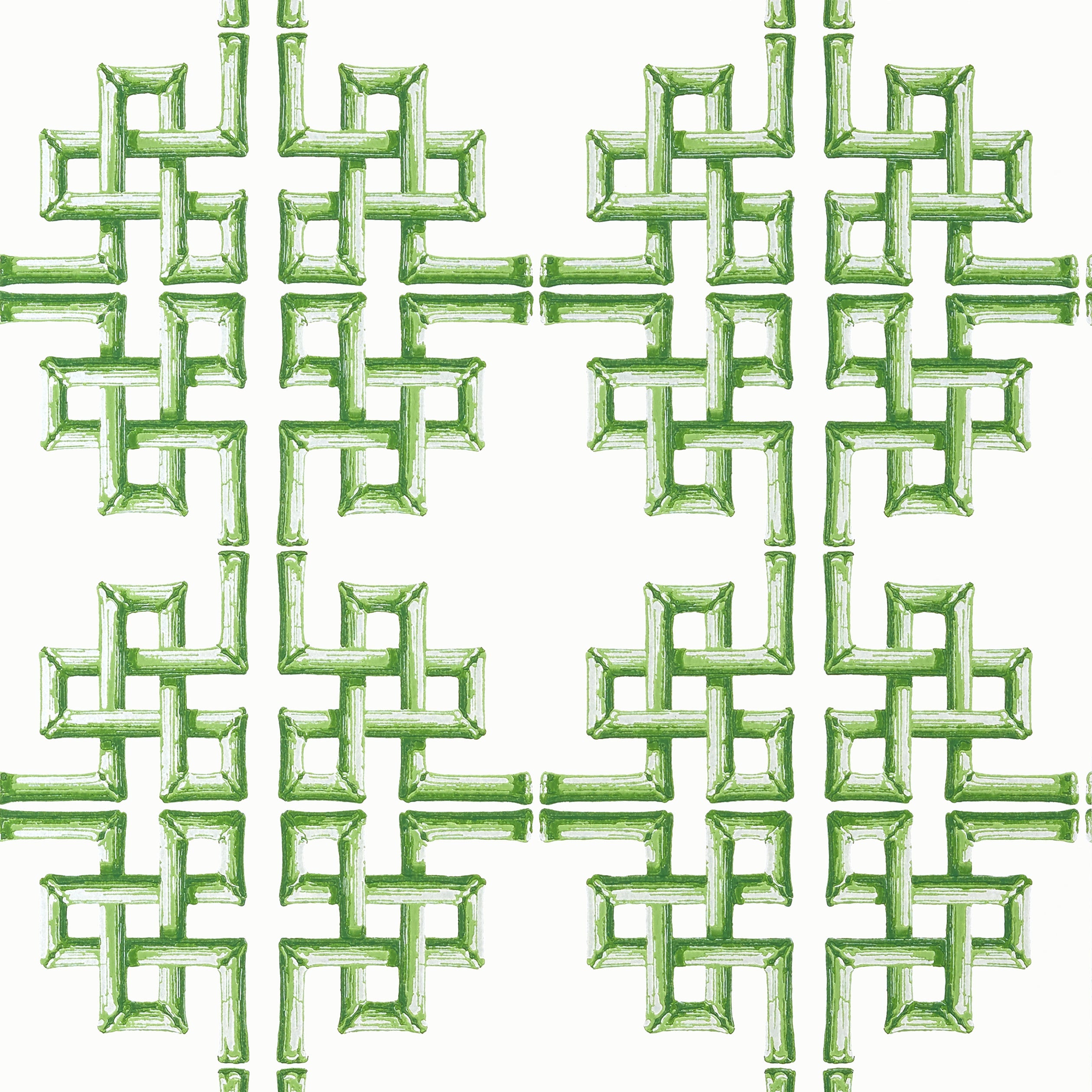 Boca Bamboo fabric in green color - pattern number T13900 - by Thibaut in the Palm Grove collection