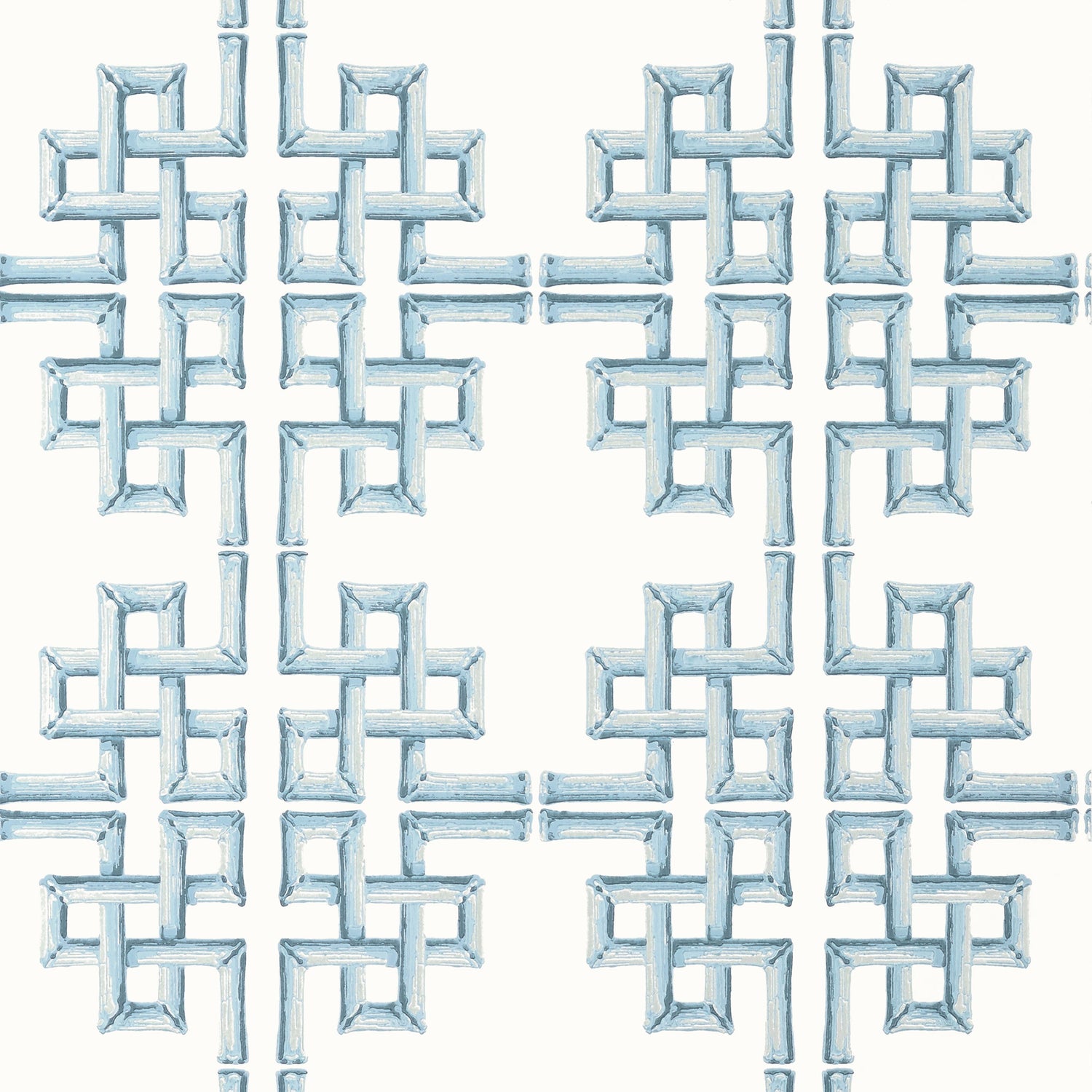 Boca Bamboo fabric in spa blue color - pattern number T13902 - by Thibaut in the Palm Grove collection