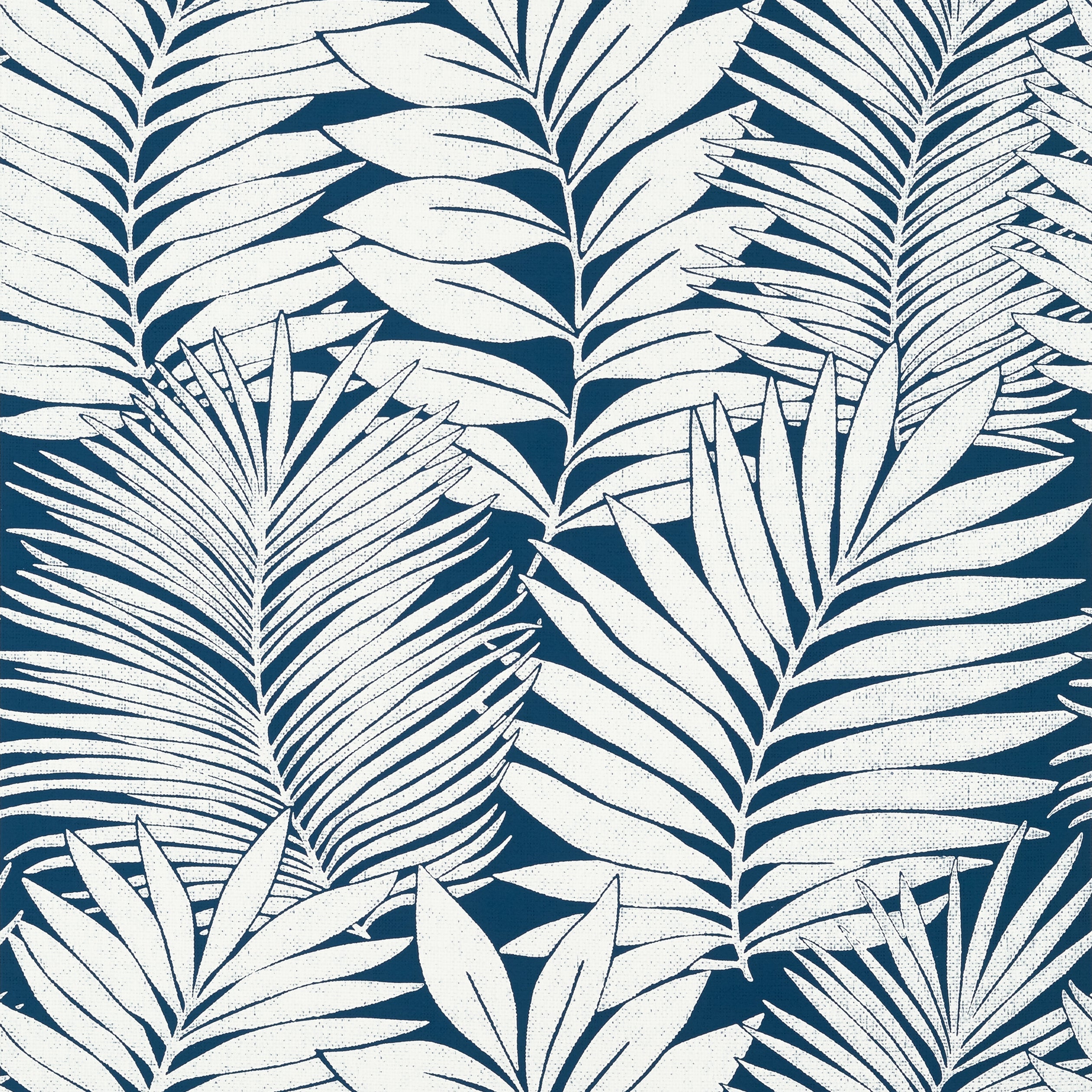 Siesta Key wallpaper in navy color - pattern number T13930 - by Thibaut in the Palm Grove collection