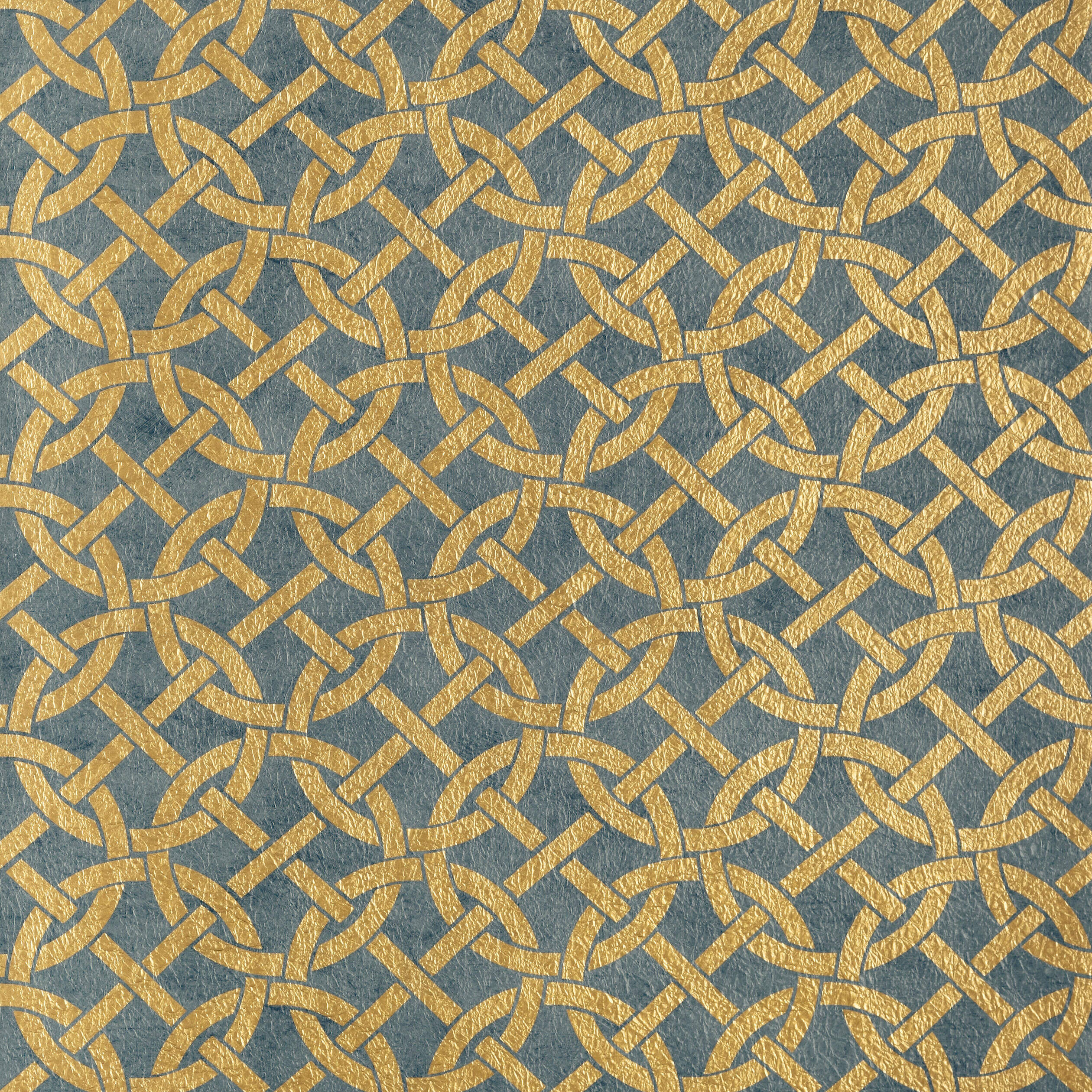 Bal Harbour wallpaper in metallic gold on navy color - pattern number T14104 - by Thibaut in the Texture Resource Volume 4 collection