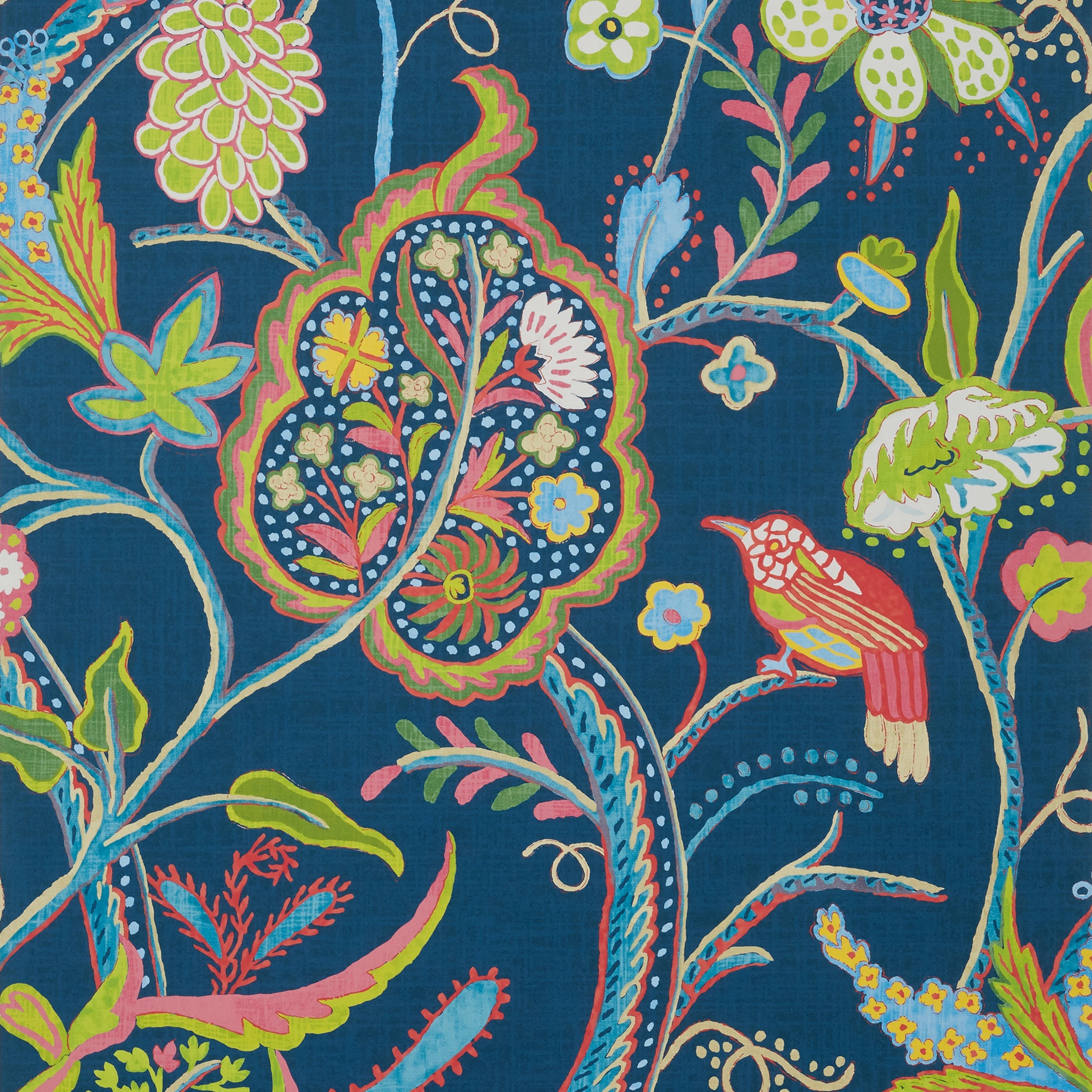 Windsor fabric in navy color - pattern number T14303 - by Thibaut in the Canopy collection