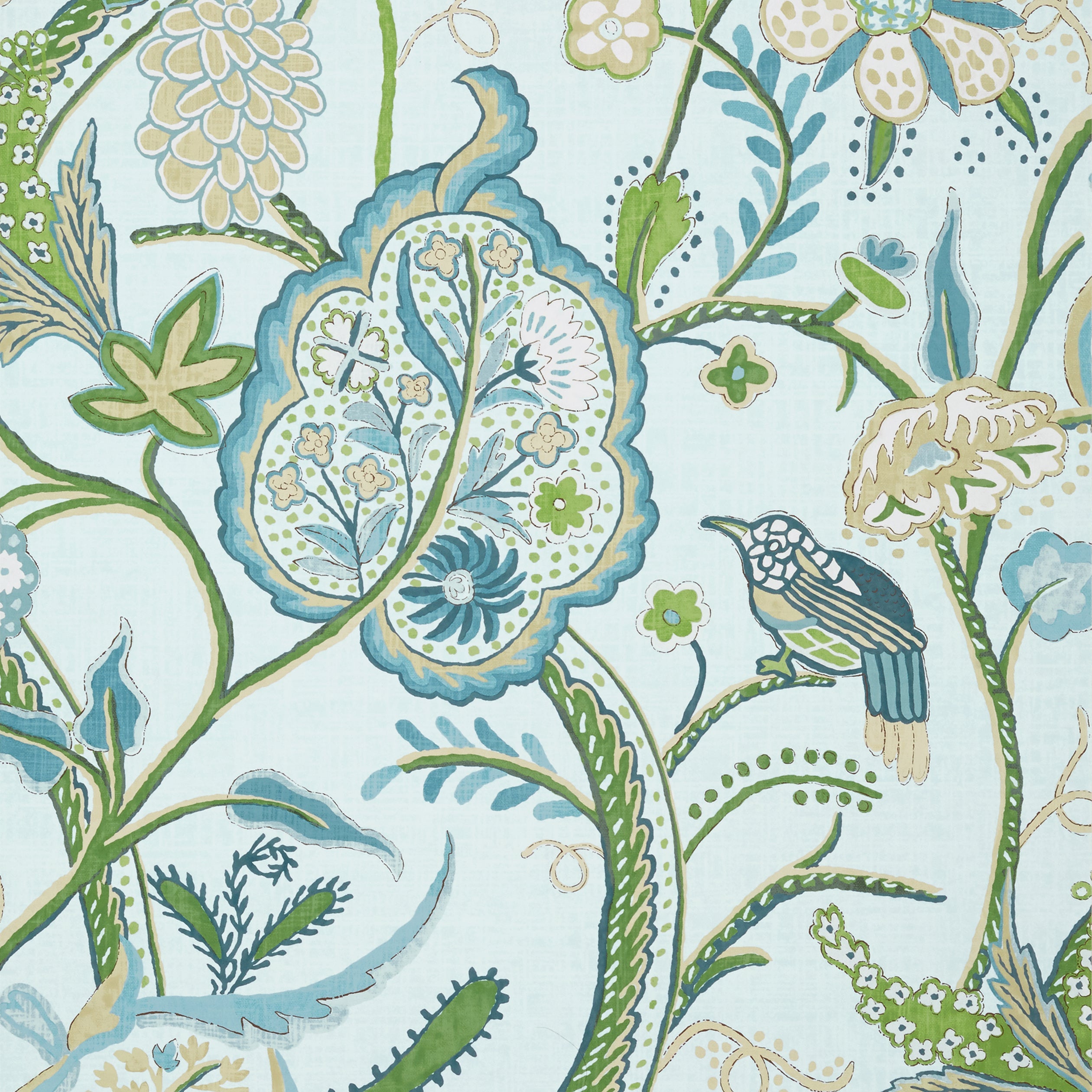 Windsor fabric in spa blue color - pattern number T14304 - by Thibaut in the Canopy collection