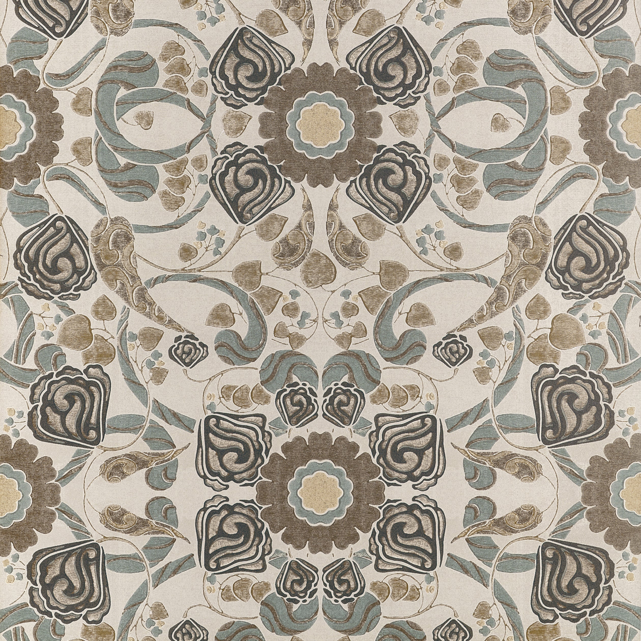 Margaux Wallpaper in Brown color - pattern number T14647 - by Thibaut in the Fairhaven collection