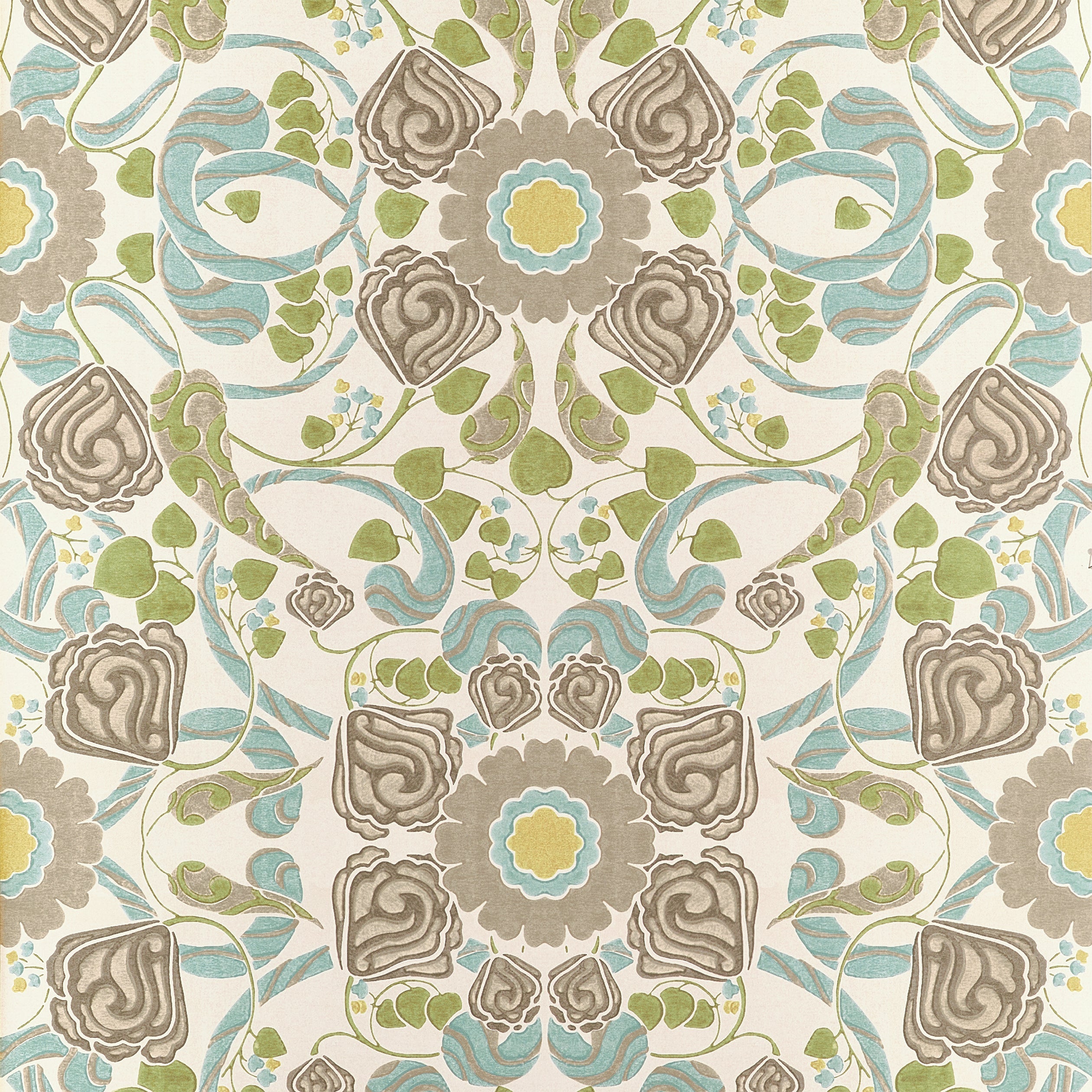 Margaux Wallpaper in Beige and Yellow color - pattern number T14648 - by Thibaut in the Fairhaven collection
