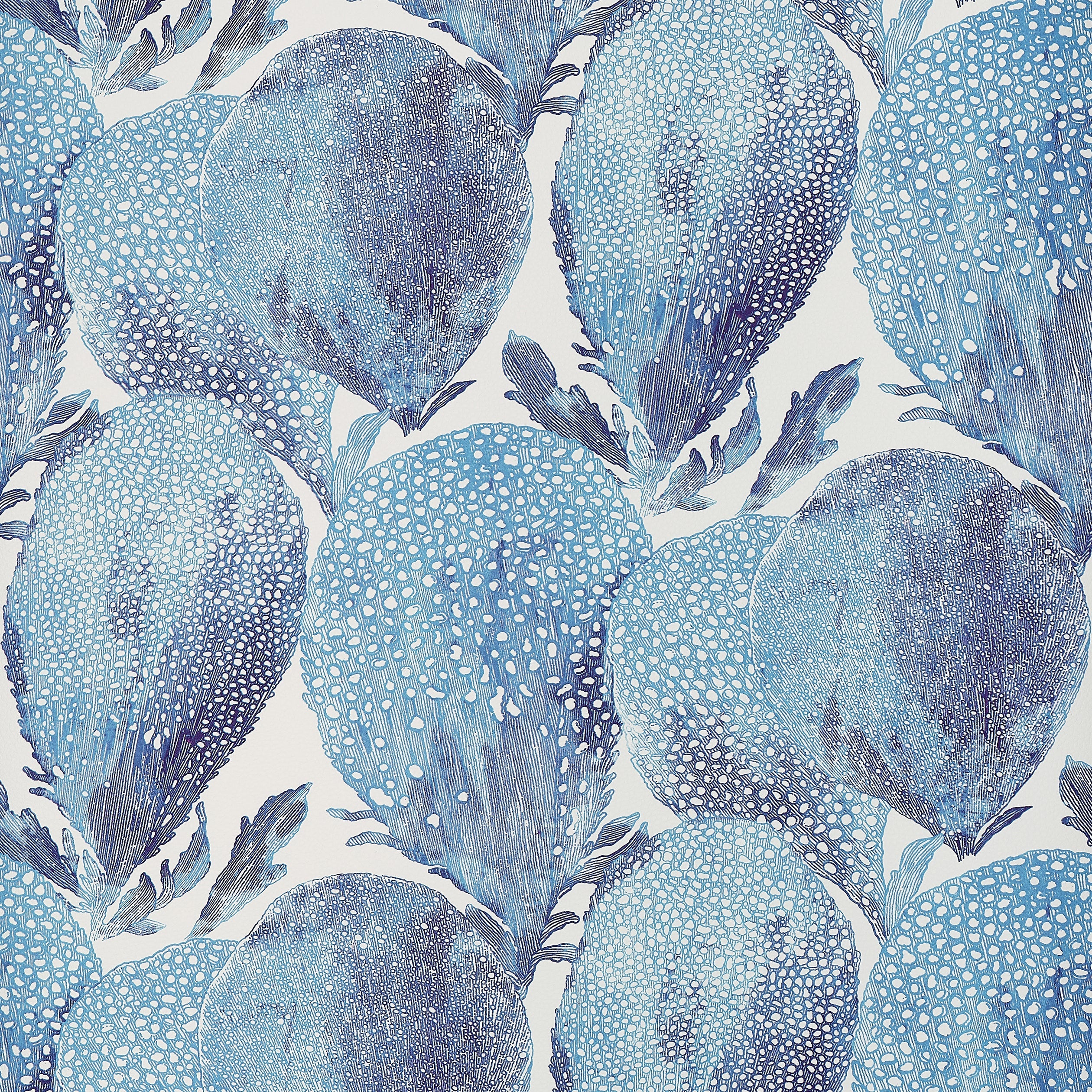 Under The Sea fabric in turquoise and plum color - pattern number T15823 - by Thibaut in the Islander collection