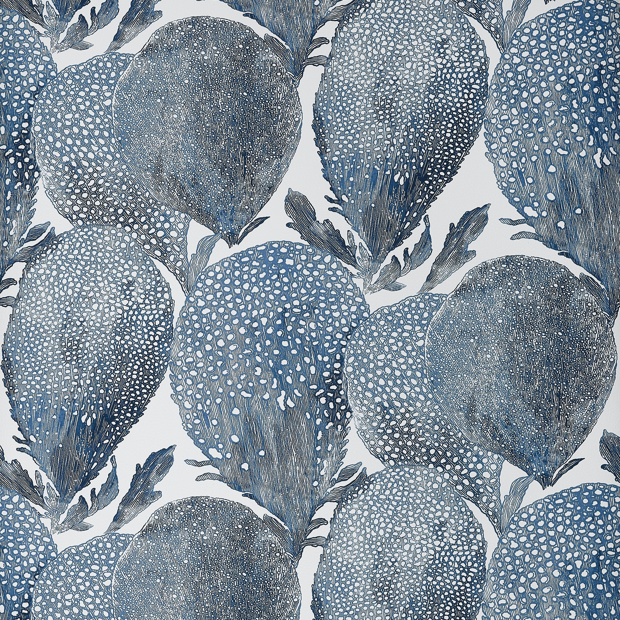 Under The Sea fabric in navy color - pattern number T15824 - by Thibaut in the Islander collection